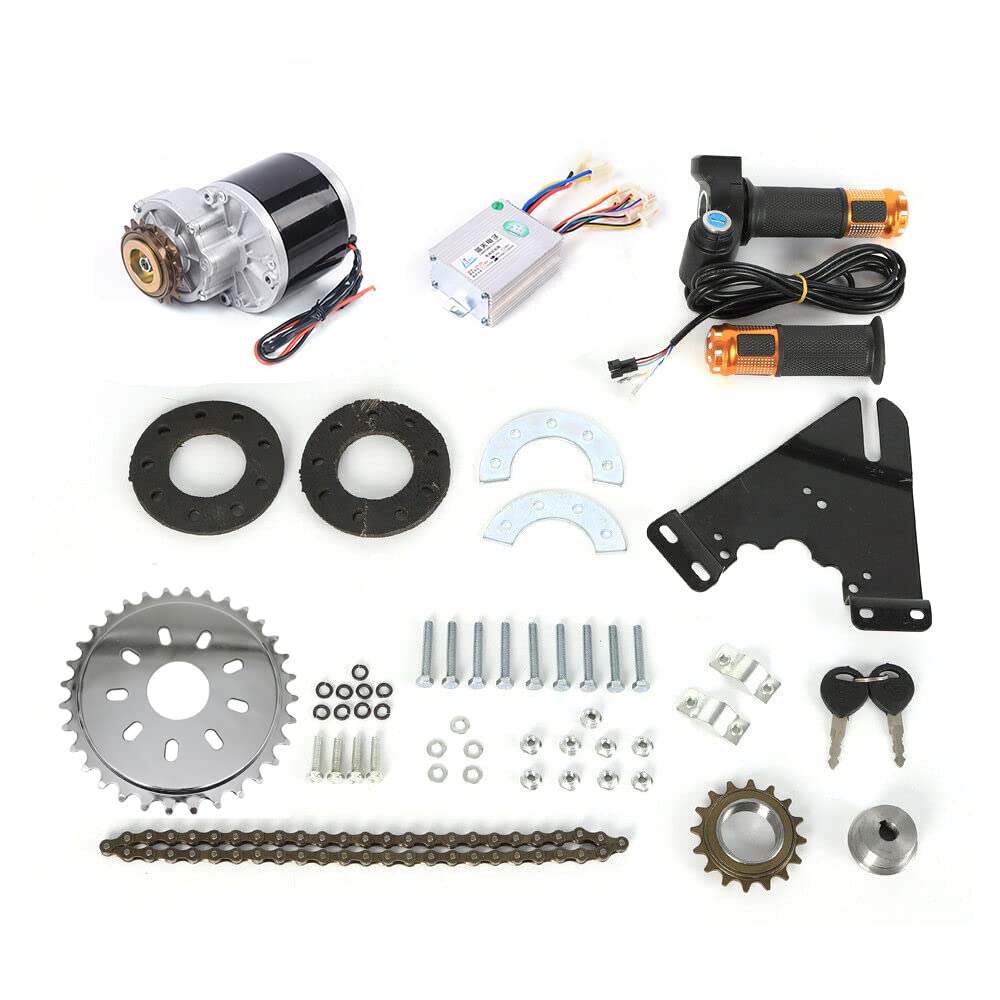 250W 24V/36V Electric Bike Conversion Kit - Hub Motor & Drive System for Common Bicycles | Includes Spoke, Sprocket & Chain | DIY E-Bike Upgrade for Commuting & Urban Riding
