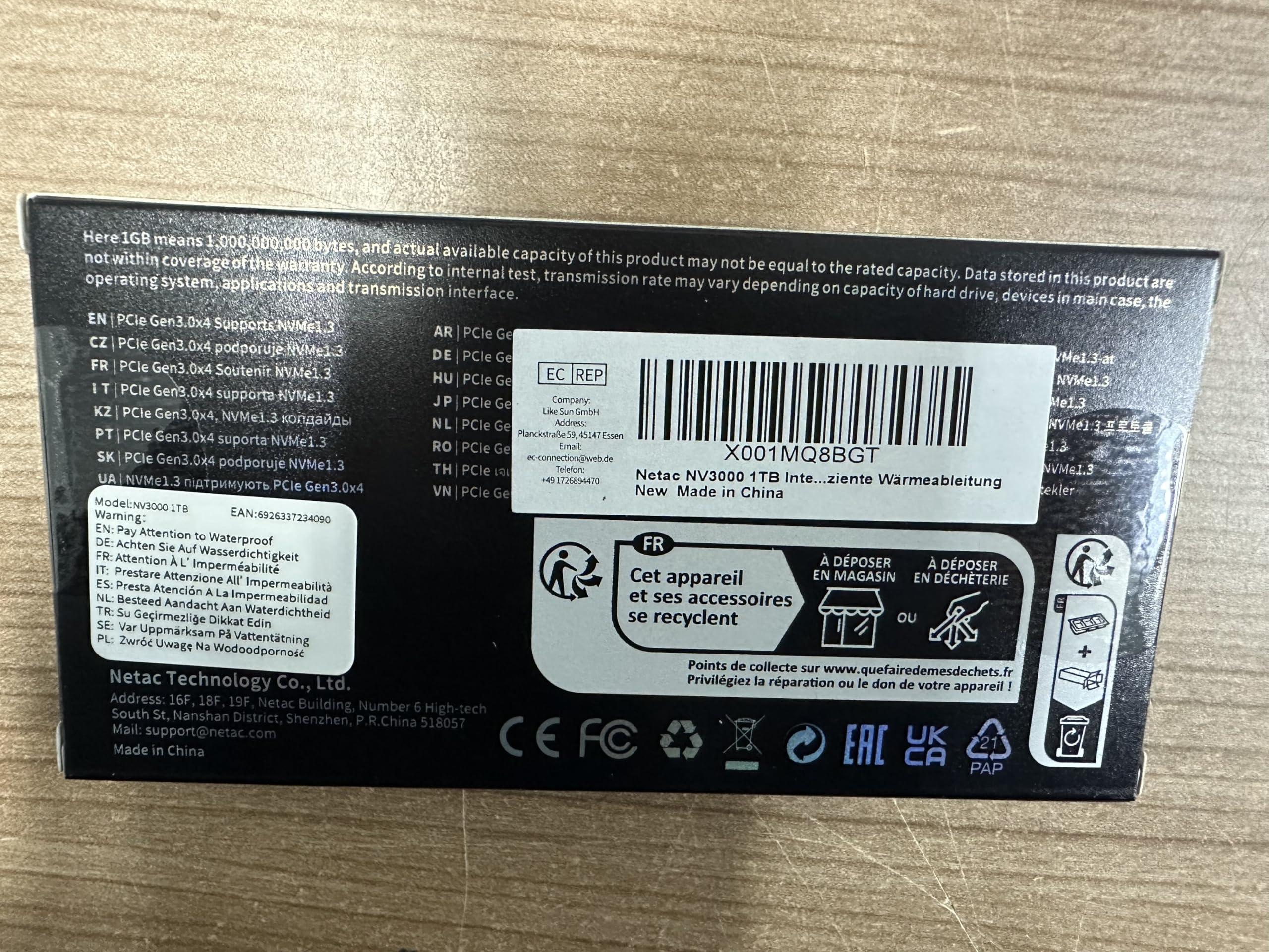 Netac NV3000 1TB NVMe M.2 SSD - PCIe 3.0 x4 Internal Solid State Drive with SLC Cache & 3D NAND TLC, 3100MB/s Read Speed - Compatible with Laptops, Desktops, Gaming PCs - Perfect for Fast Boot, Gaming, Video Editing & Data Storage