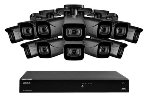 16-Channel 4K (8MP) Fusion NVR Security System with IP Cameras - 12TB HDD, Black | Home & Business Surveillance Solution for 24/7 Monitoring