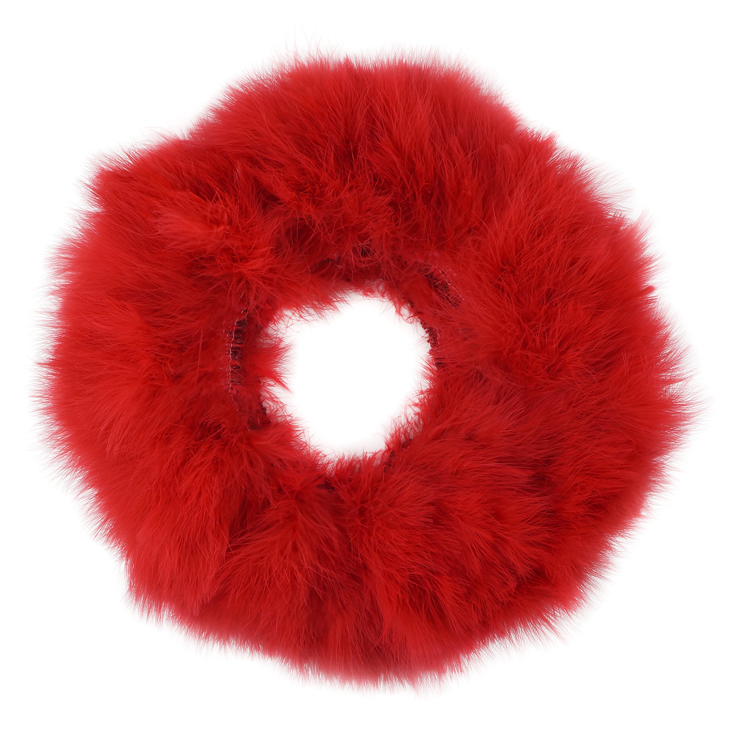 ZUCKER™ Turkey Marabou Blood Quill Feathers - Red Craft Feathers for Fly Tying, Costume Design, DIY Jewelry & Home Decor - Perfect for Fishing Lures, Halloween Costumes, and Bohemian Decorations