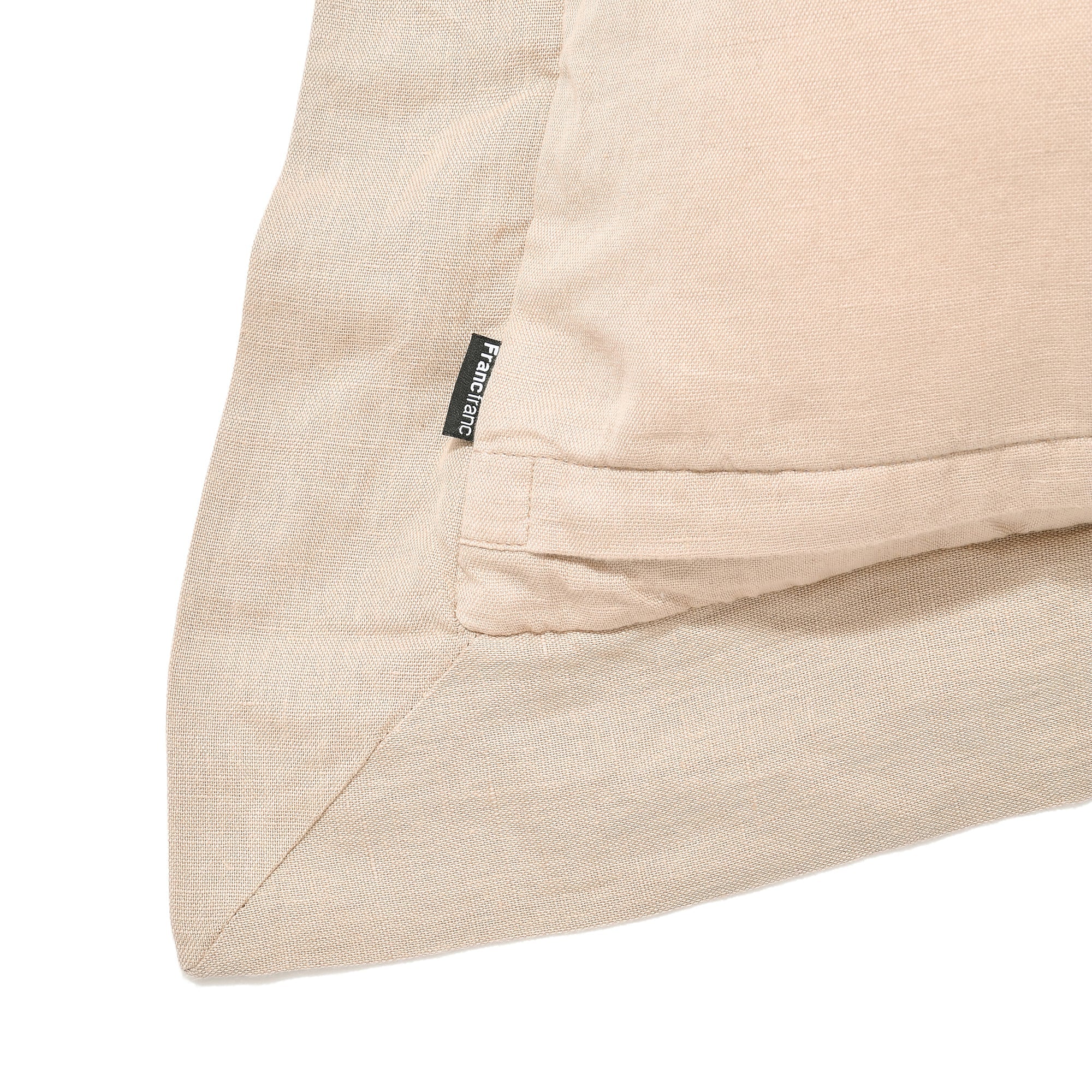 Premium 450x450 Beige Flange Cushion Cover for Sofa & Bed - Soft Gather Design Home Decor