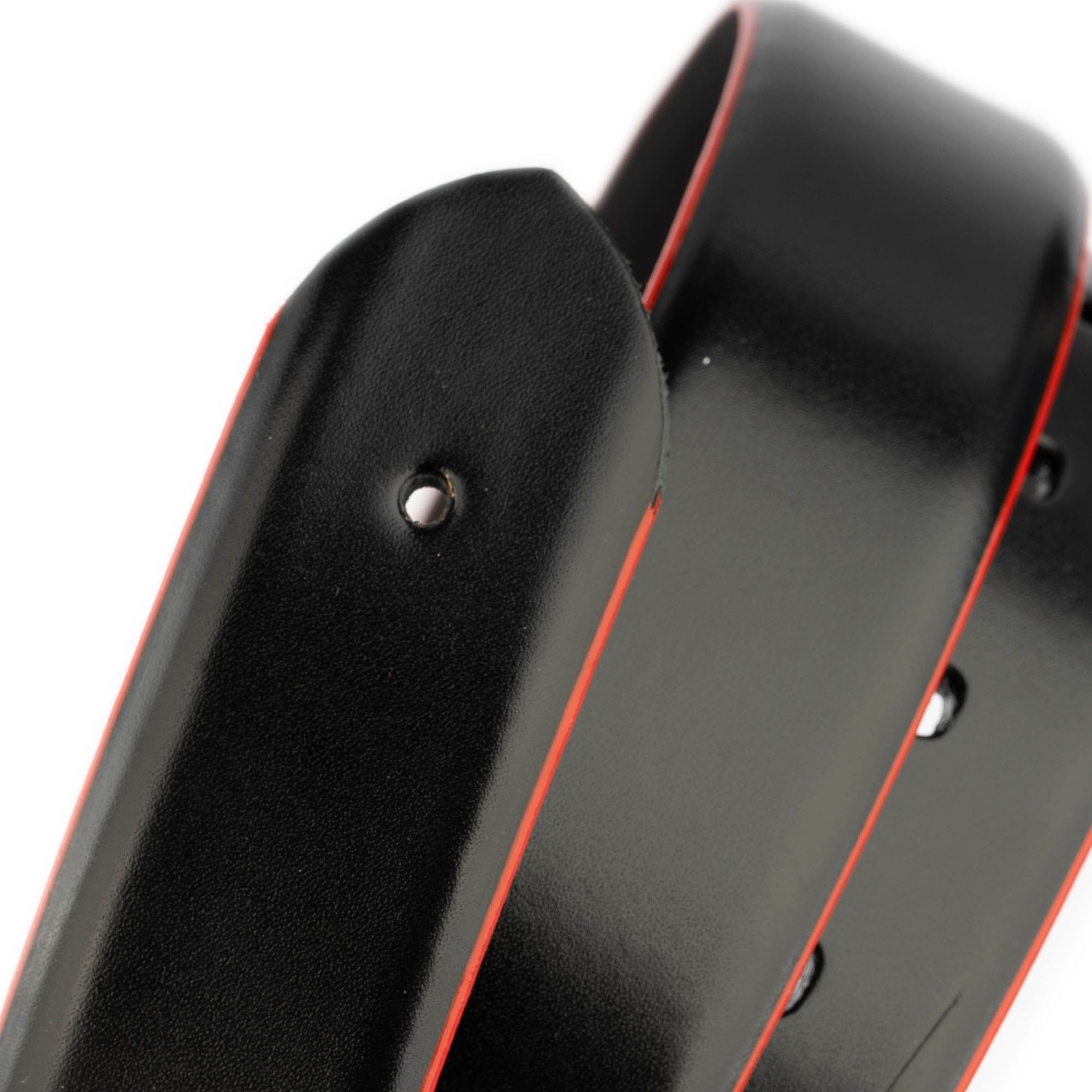 Men's Genuine Leather Belt with Cartier Buckle - Black with Red Stitching | Formal & Casual Wear for Business & Everyday Outfits