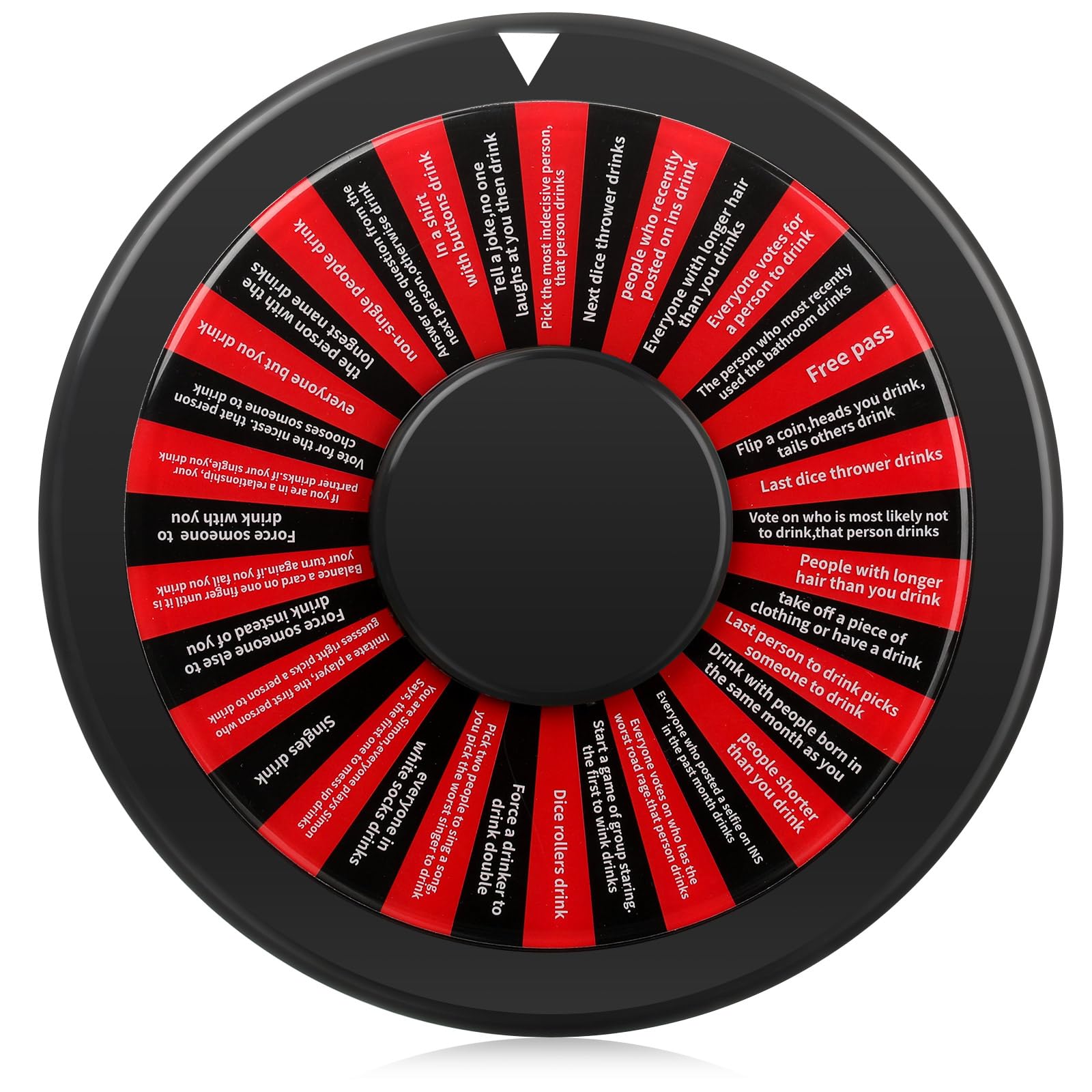 Libima 9.5 Inch Prize Wheel Spinner with 36 Slots - Spin Wheel Table for Team Building Games, Carnival, Holiday Parties & Office Events - Classic Drinking Style Fortune Turntable for Home & Work Celebrations