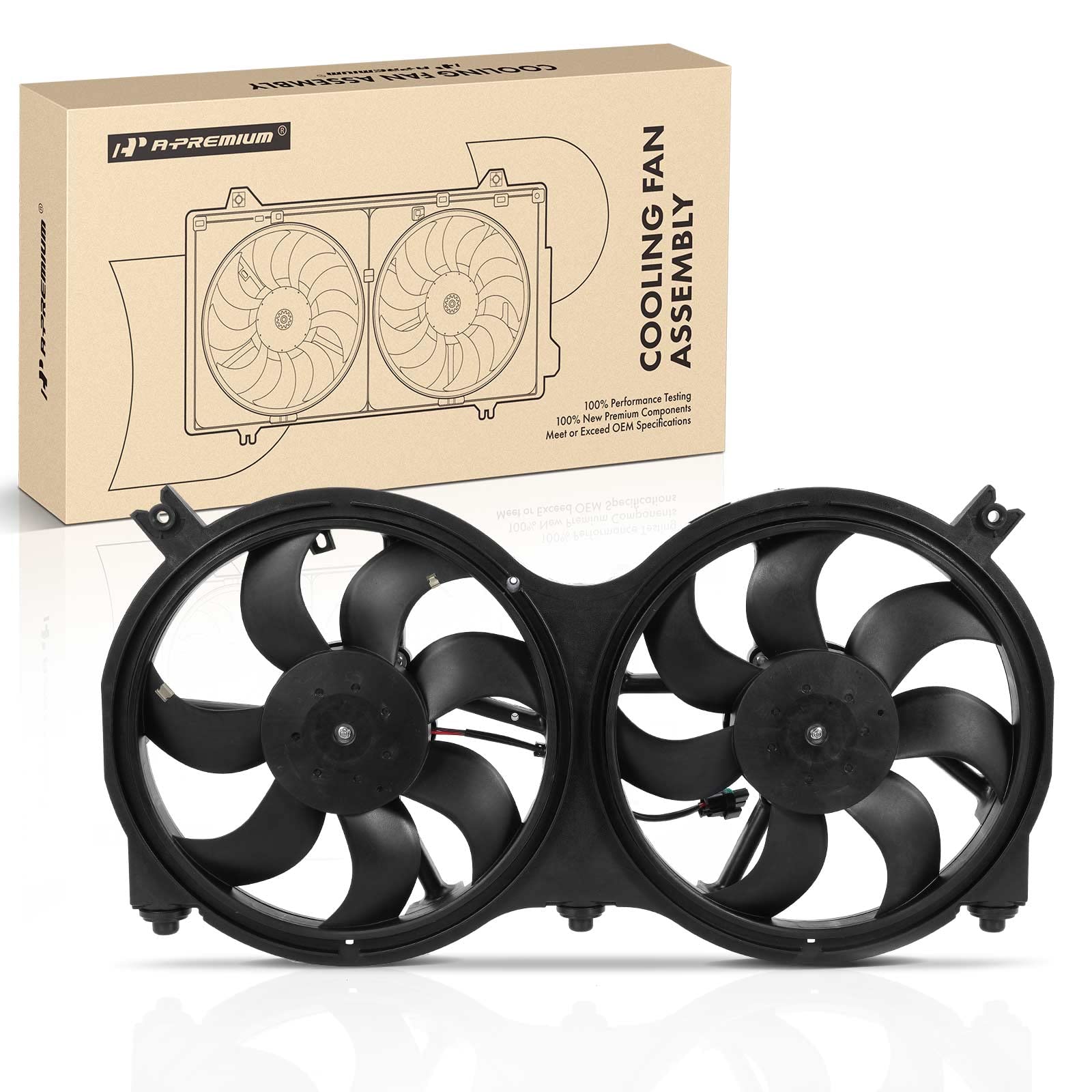 Premium Engine Radiator Cooling Fan Assembly Compatible with Nissan Pathfinder 2013-2020, Infiniti QX60 2014-2020 & JX35 2013 - Replacement for OEM# 214813JA0A, 214813JA1B - Perfect for Engine Overheating Prevention & Cooling System Repair