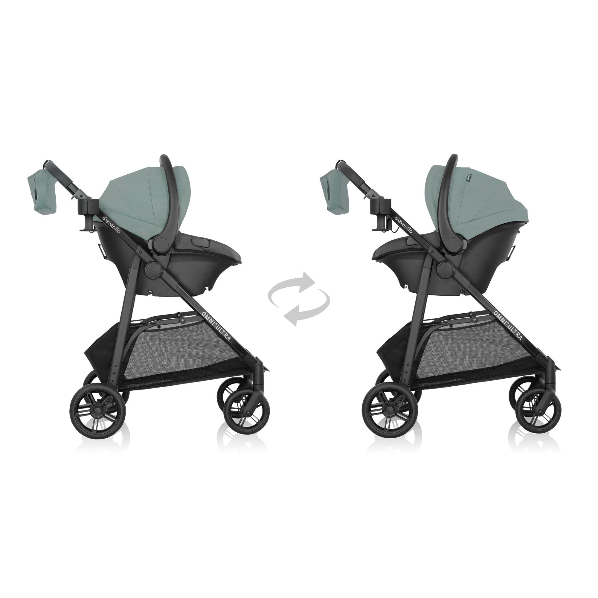 Evenflo Omni Ultra Travel System - Lightweight Stroller & Car Seat Combo for Babies & Toddlers | Perfect for Travel, Shopping & Daily Outings