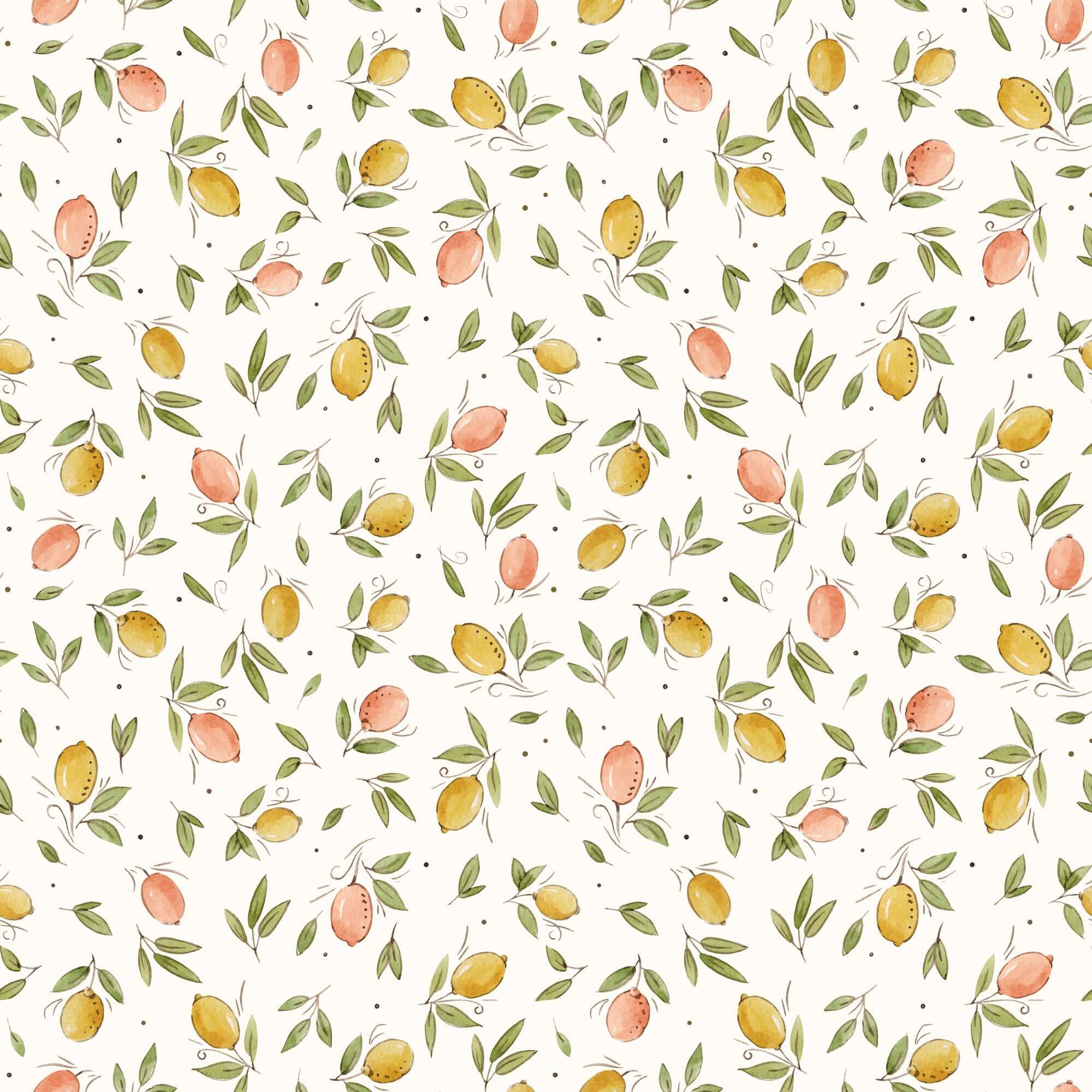 Pink and Yellow Lemon-Themed Peel and Stick Removable Wallpaper - Self-Adhesive Decorative Wall Covering for Kitchen, Bathroom, Nursery & Home Decor