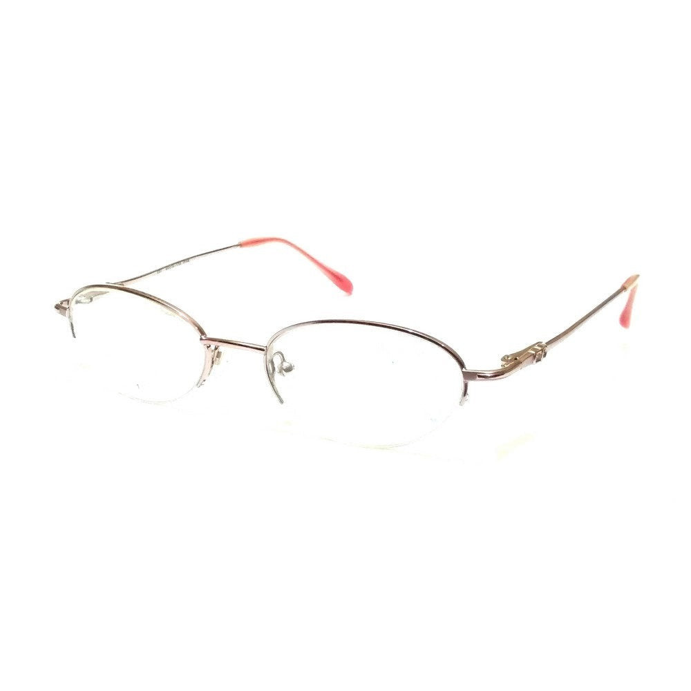 Blue Light Blocking Computer Glasses for Women - Pink Supra Half Rimless Frame (P851PK) | Reduce Eye Strain for Office Work, Gaming & Screen Time