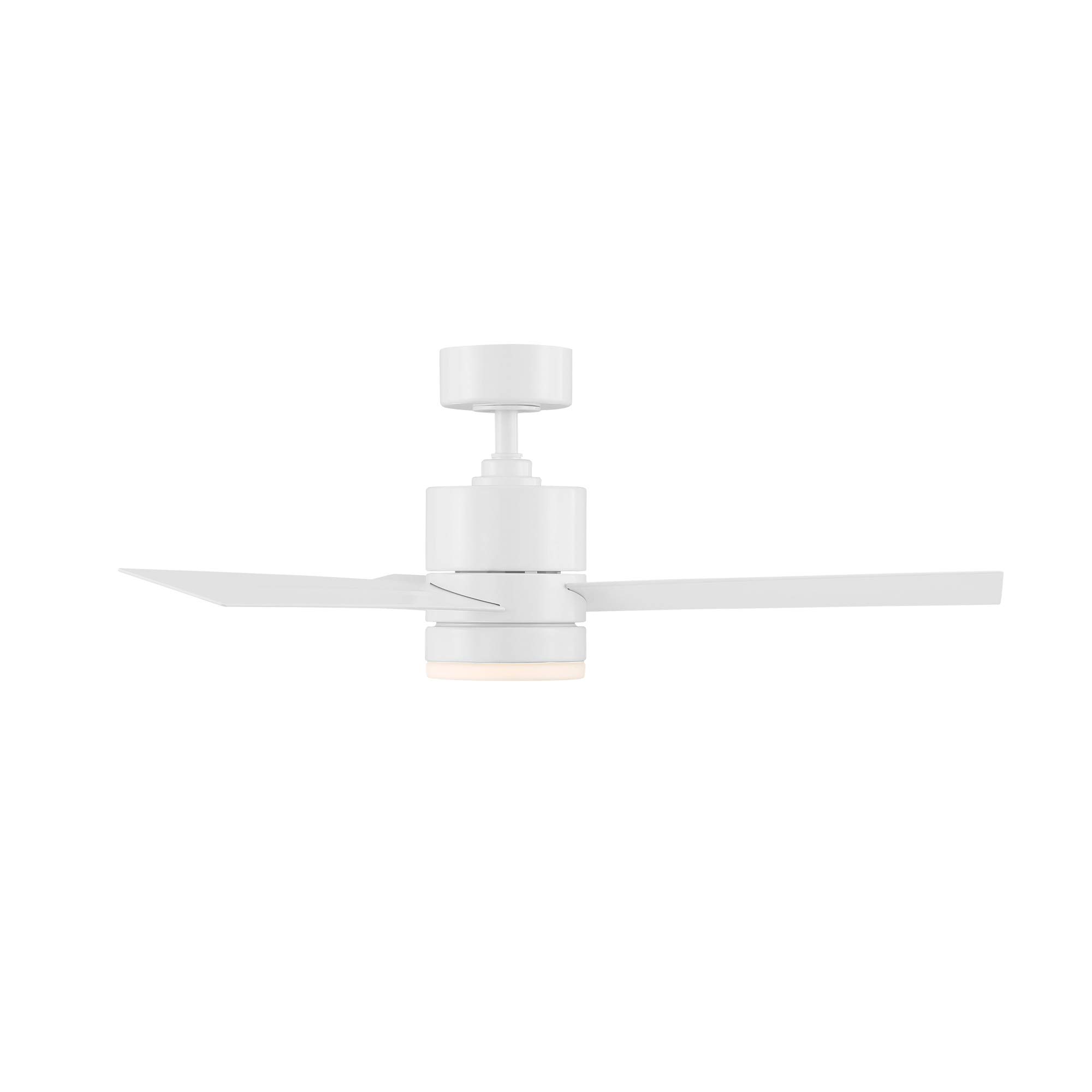 Smart 44in 3-Blade Ceiling Fan with LED Light Kit & Remote Control, Matte White, 2700K, Alexa & Google Assistant Compatible, Ideal for Living Room, Bedroom, and Patio