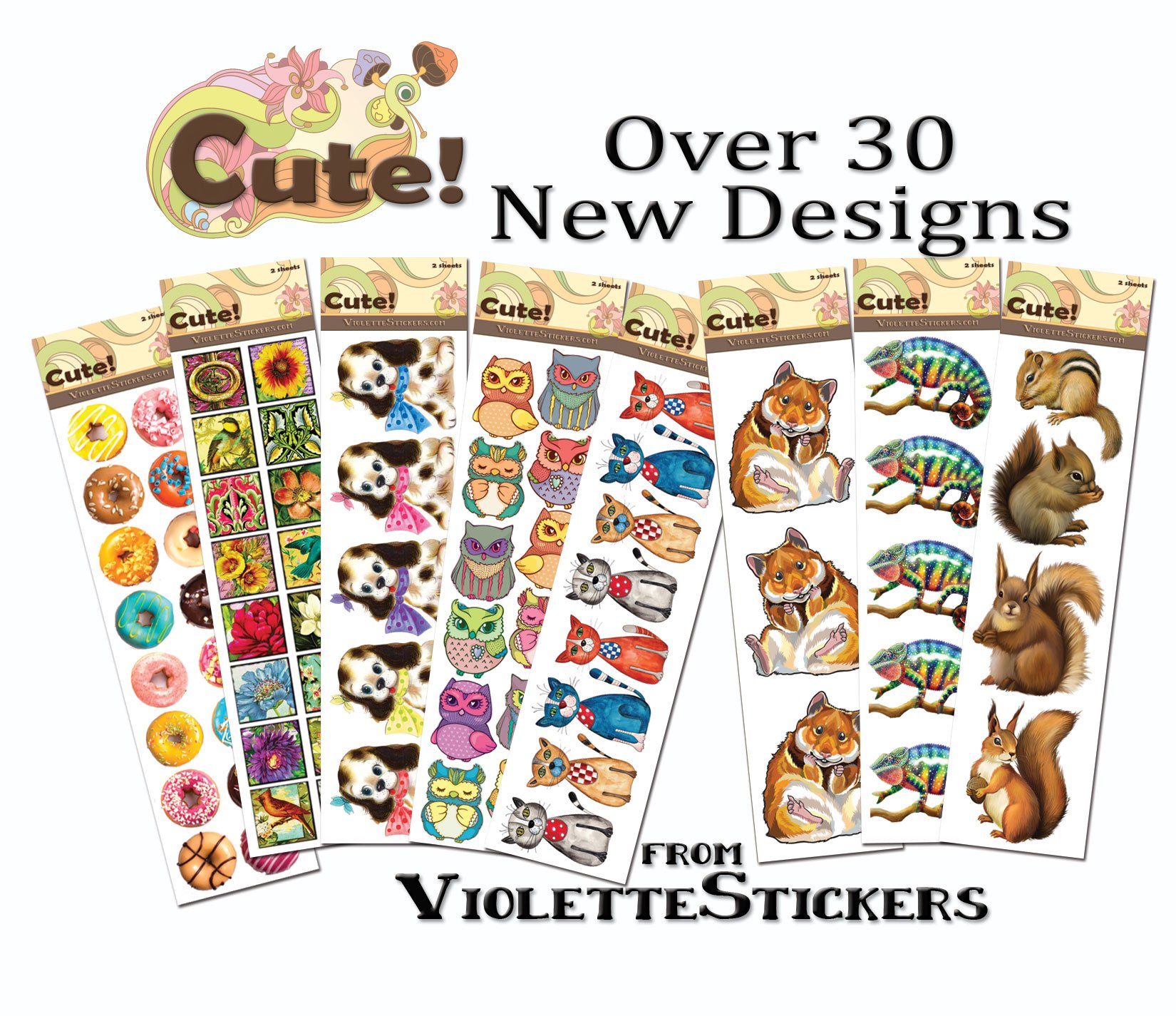 Adorable Fox Stickers - Waterproof Vinyl Decals for Laptops, Phones, Journals - Perfect for DIY Crafts, Scrapbooking & Gift Decorations