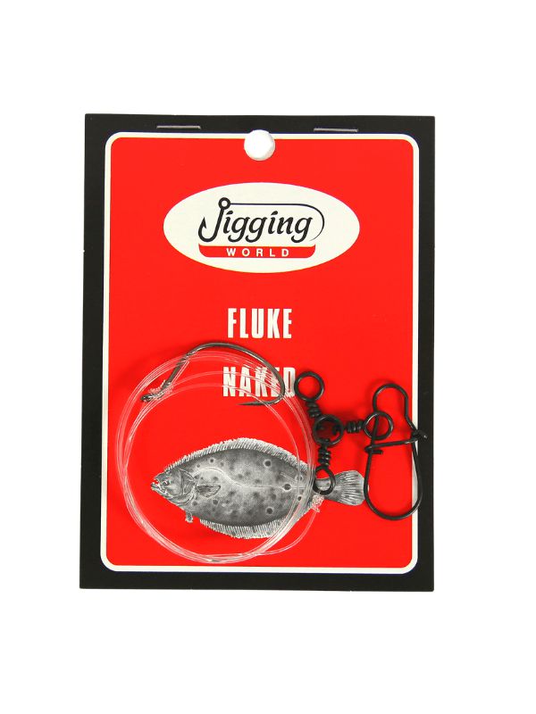 Jigging World Fluke Rig Naked - Premium Saltwater Fishing Rigs for Fluke, Flounder & Sea Bass | Perfect for Offshore & Inshore Fishing Trips