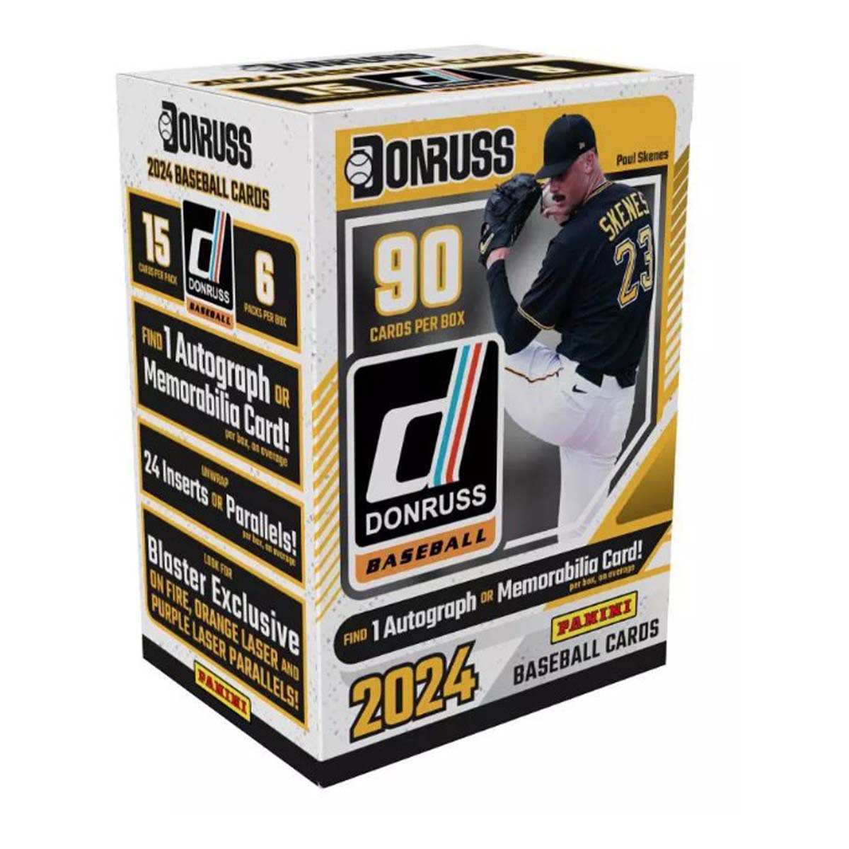 2024 Panini Donruss Baseball Blaster Box - 24 Pack Trading Cards with Exclusive Inserts & Rookies | Perfect for Collectors, Fantasy Sports & Gifting