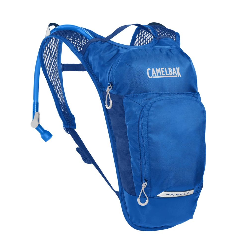 Camelbak Kids Mini M.U.L.E Hydration Backpack 1.5L Blue - Lightweight Water Backpack for Hiking, Biking & Outdoor Activities | BPA-Free Hydration Pack for Boys & Girls