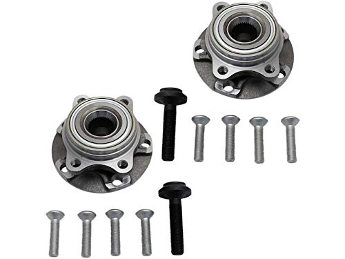 Front Wheel Hub and Bearing Assembly Kit 2-Piece Set for 2002-2008 Audi A4 Quattro AWD - High Quality Replacement Part for Smooth Ride & Improved Handling - Perfect for DIY Repairs & Professional Mechanics