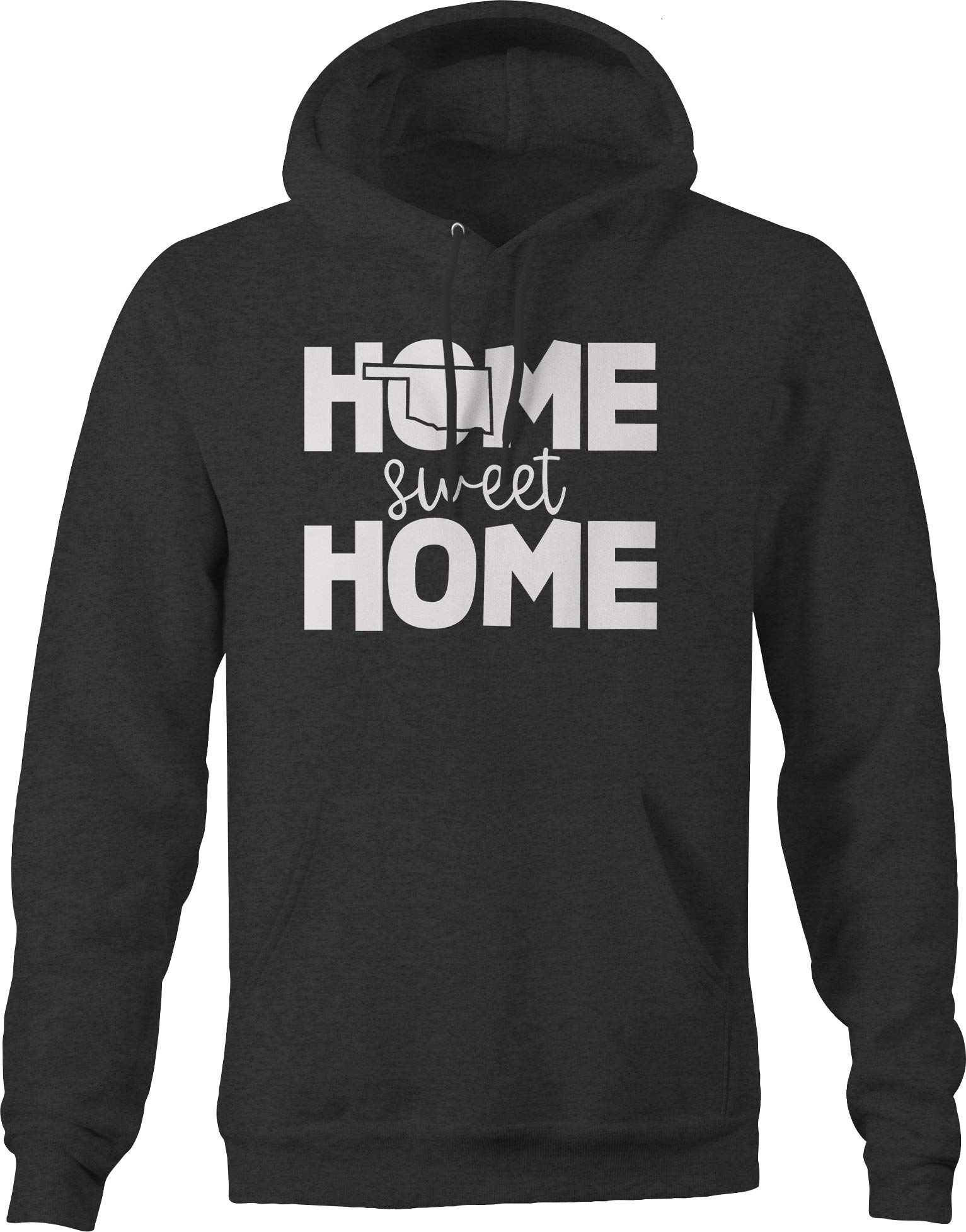 Oklahoma State Native Hometown Love Hoodie for Men - Dark Grey Sweatshirt | Comfortable Pullover for College Alumni, Football Games & Casual Wear