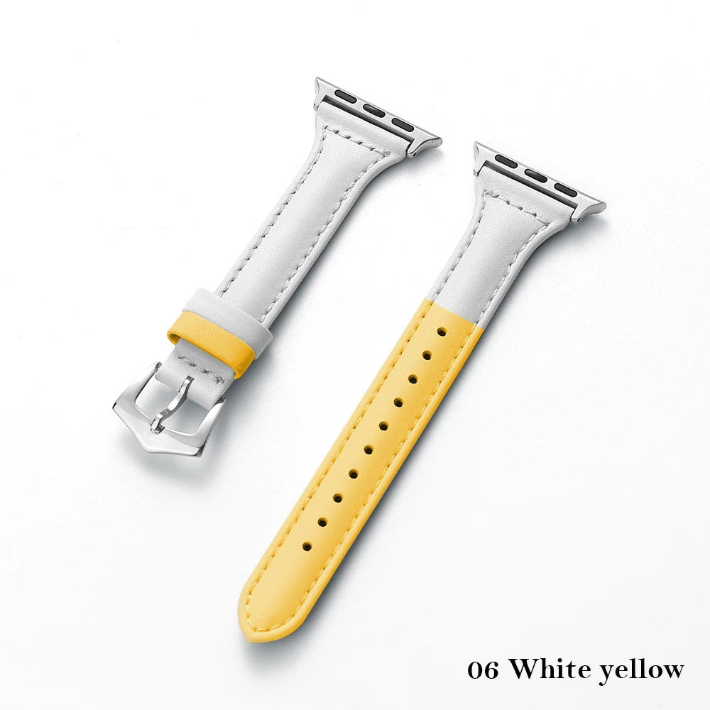 Stylish Leather Apple Watch Bands for Women & Men - Classic & Chic Bracelet Replacement Straps - Perfect for Work, Gym & Everyday Wear