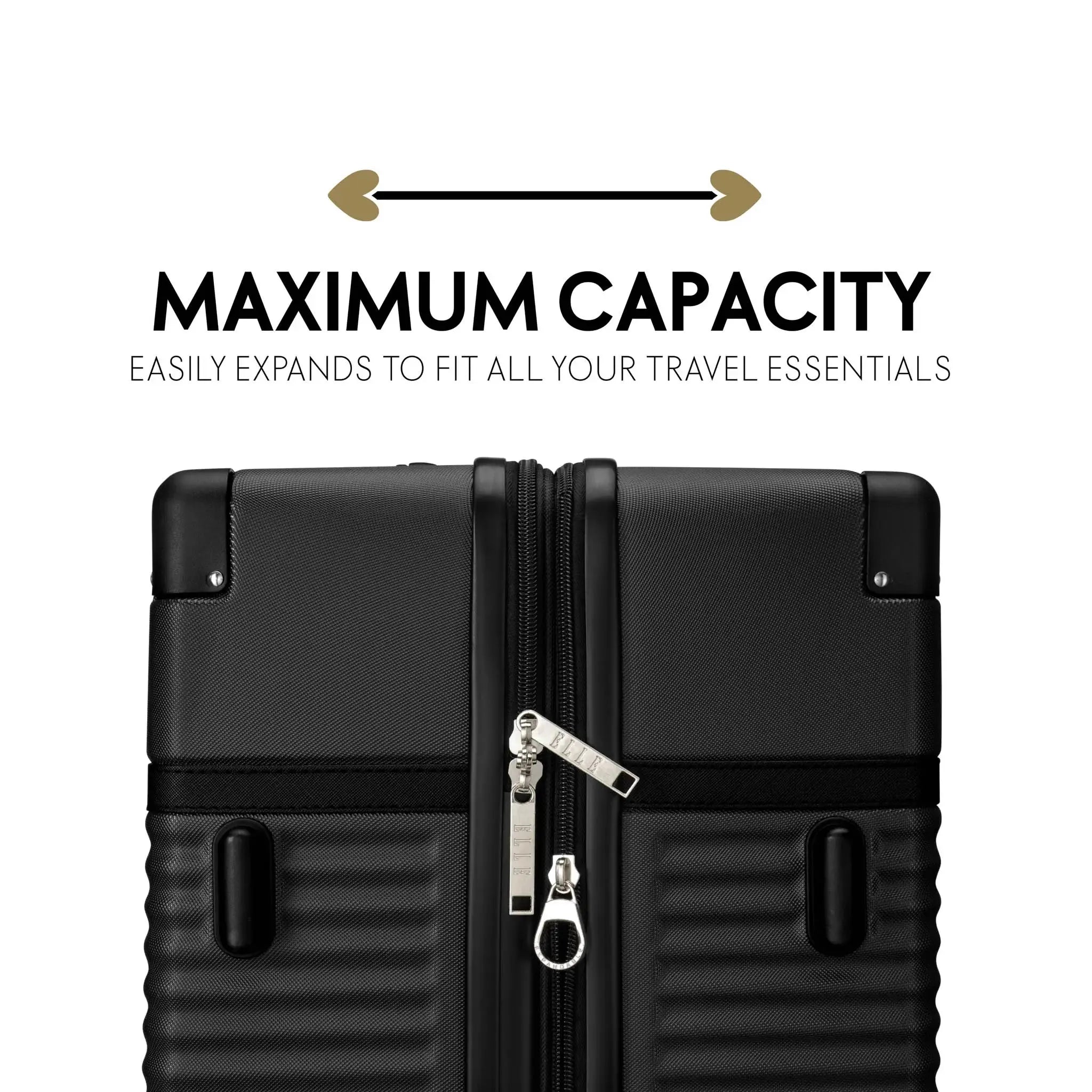 Vintage Expandable 3-Piece Luggage Set by Belleville - Lightweight Spinner Suitcase for Travel, Business Trips & Weekend Getaways