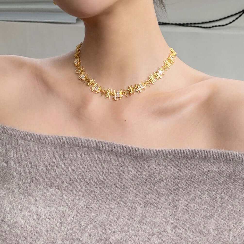 Elegant Braided Woven Dainty Choker Necklace Set for Women | Trendy Boho Jewelry Gift | Perfect for Parties, Weddings & Everyday Wear (Style A0946)