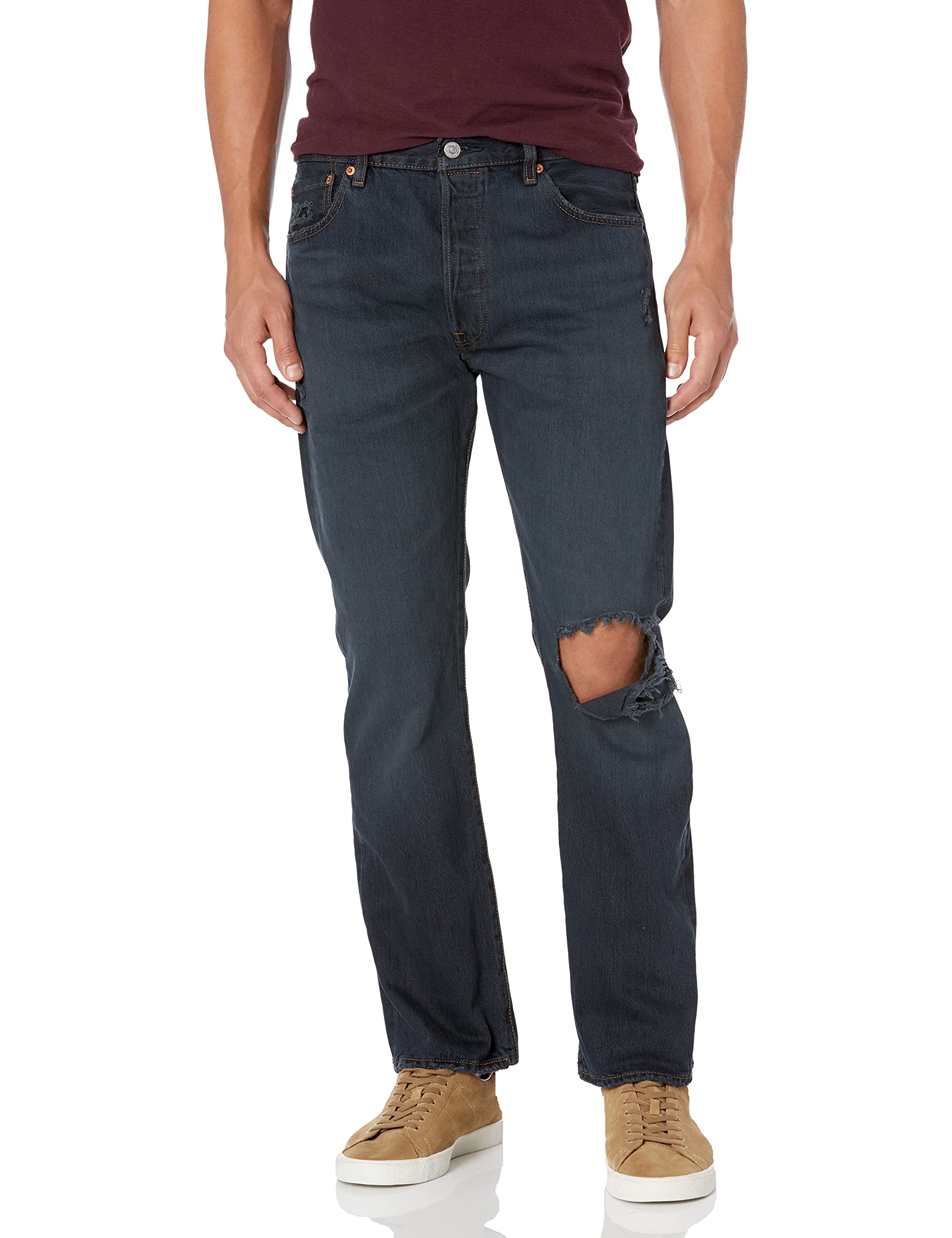 Levi's Men's 501 Original Fit Jeans - Classic Blue Denim Pants for Casual Wear & Everyday Style | Perfect for Work, Weekend Outings & Date Nights