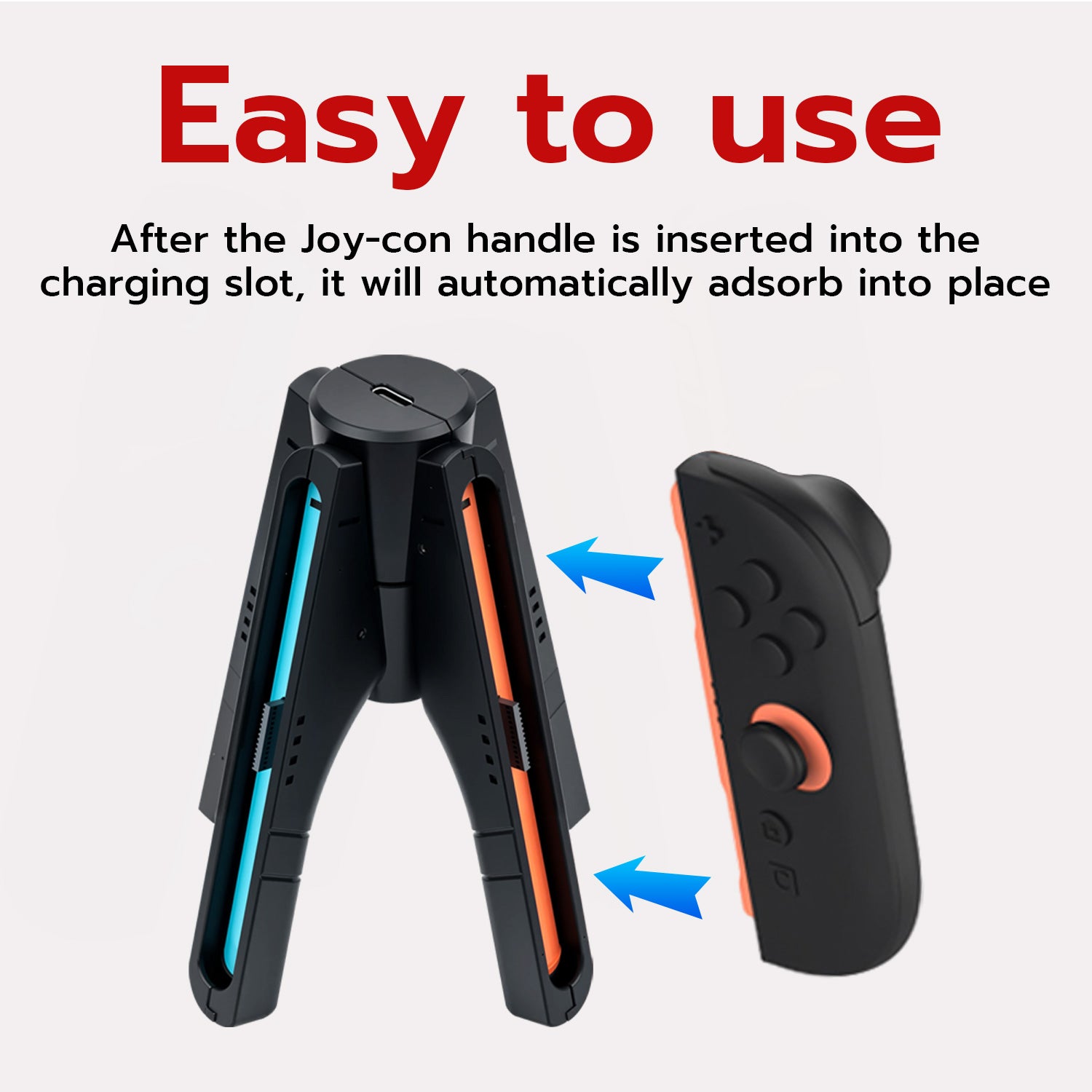 DOBE Charging Grip for Nintendo Switch 2 Joy-Con Controllers - Black (TNS 3156) | Ergonomic Design for Comfortable Gaming | Perfect for Nintendo Switch OLED & Original Models | Ideal for Home Gaming & Travel Accessories