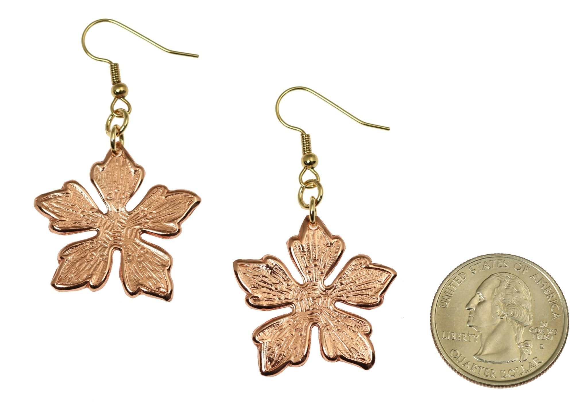 Handmade Copper Buttercup Flower Earrings - Dainty Floral Jewelry for Women - Perfect for Weddings, Parties & Everyday Wear
