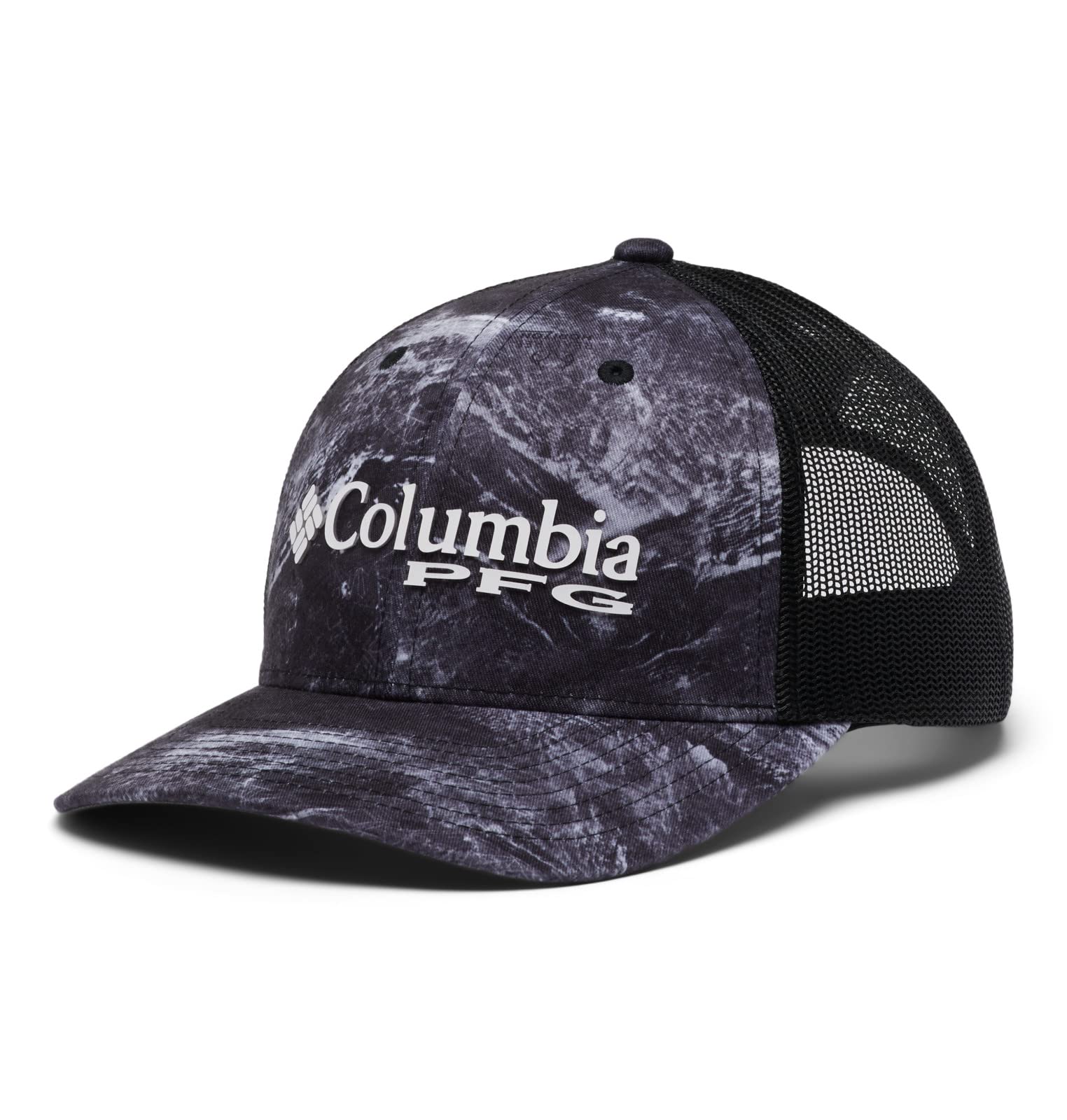 Columbia PFG Camo Mesh Snapback Hat - Adjustable Mid Profile Fishing Cap for Men & Women - Perfect for Outdoor Activities, Fishing, Hiking, and Sun Protection