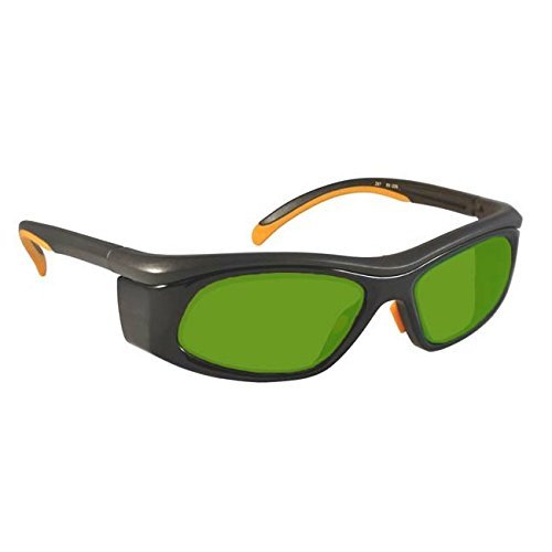 Laser Safety Glasses for Alexandrite/Diode/YAG Lasers - Black & Yellow Plastic Frame - OD 50/33-19-142 - Eye Protection for Tattoo Removal, Laser Hair Removal & Medical Procedures