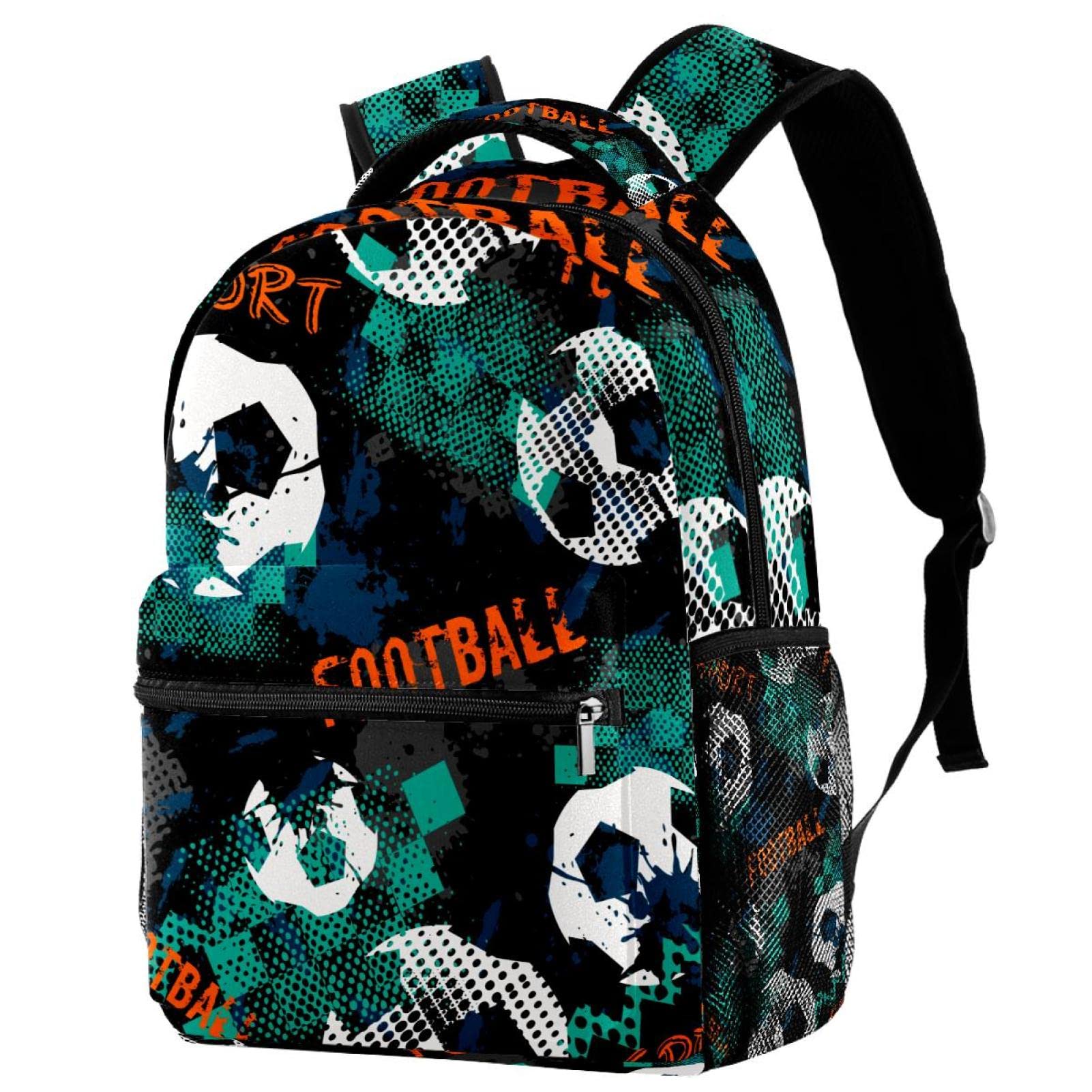 Best Unisex Laptop Backpack for School & Travel - Durable Elementary Book Bag with Football Soccer Design - Perfect for Students, Office Workers & Commuters