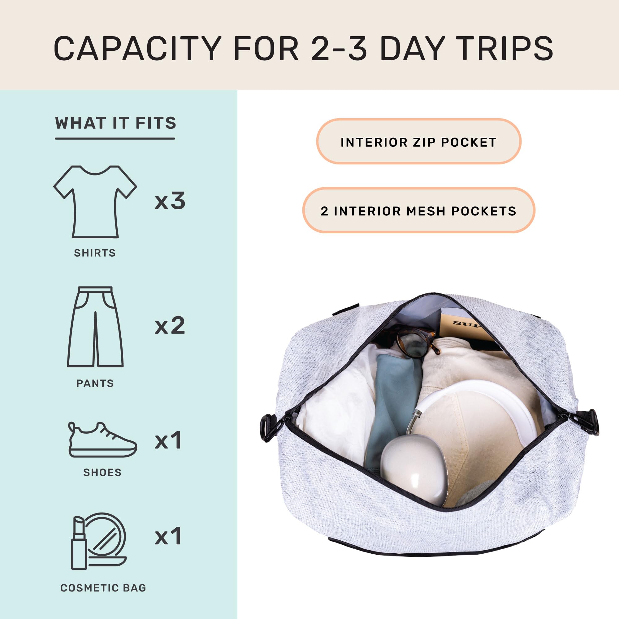 Jadyn Lola Travel Duffle Bag - Stylish Weekender Overnight Bag for Women & Men, Spacious Gym Tote with Multiple Pockets - Perfect for Weekend Getaways, Gym Workouts & Business Trips