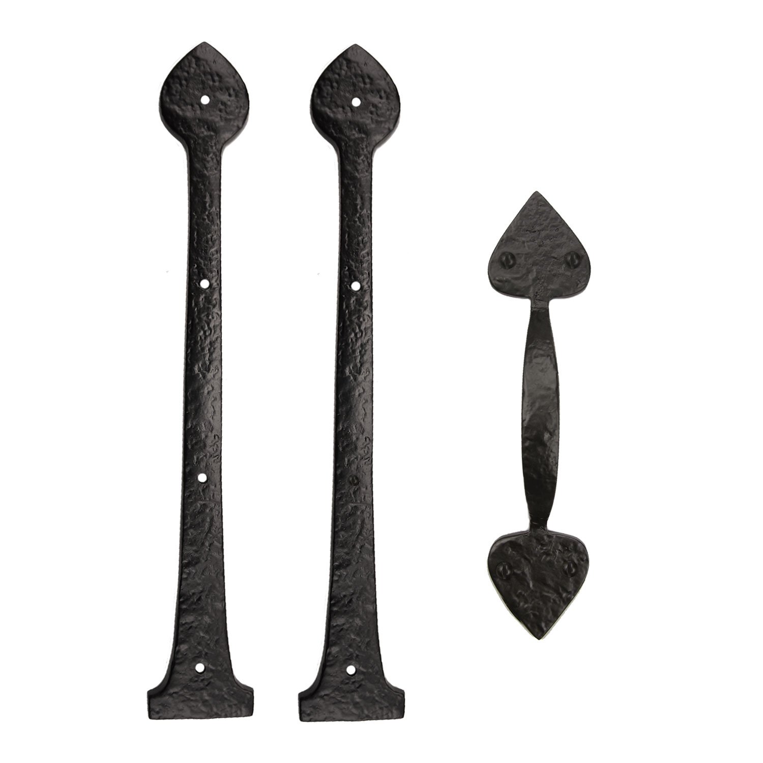 Iron Valley - Heavy Duty Iron Gate Strap Kit - Black - Secure & Decorative Gate Hardware for Fences, Gardens & Entryways