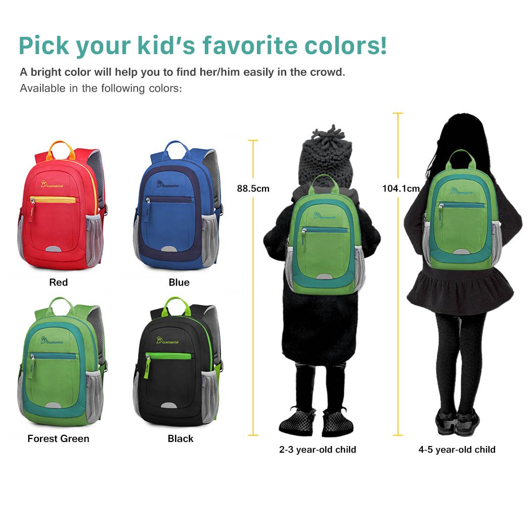 MOUNTAINTOP Kids Toddler Backpack for Boys & Girls - Durable Preschool & Kindergarten School Bag - Perfect for Daycare, Travel & Outdoor Adventures