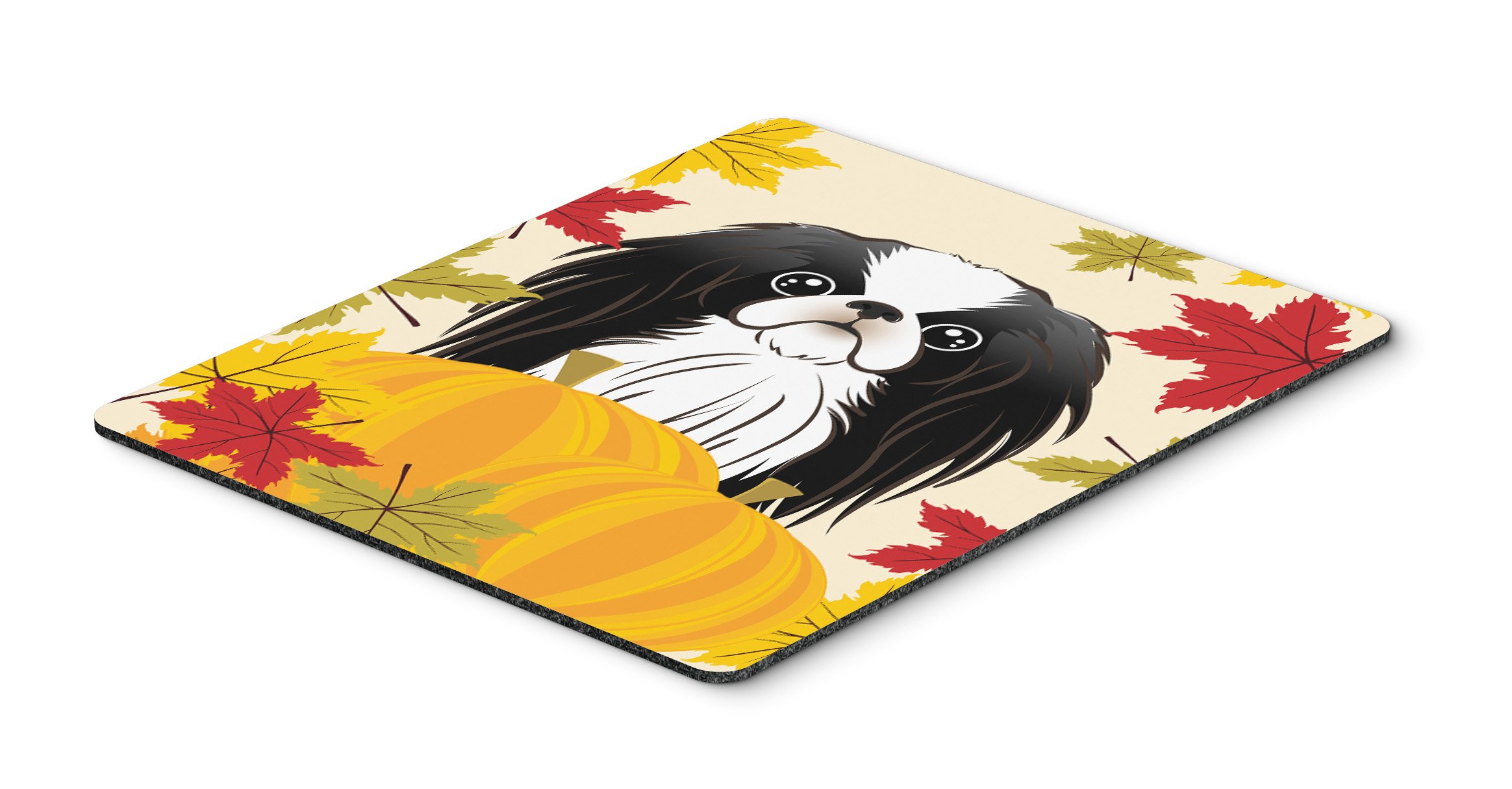 Japanese Chin Thanksgiving Mouse Pad - Large Washable Non-Slip Desk Mat for Home Office, Gaming & Computer Work | Cute Dog Design Hot Pad & Trivet for Kitchen & Dining Decor