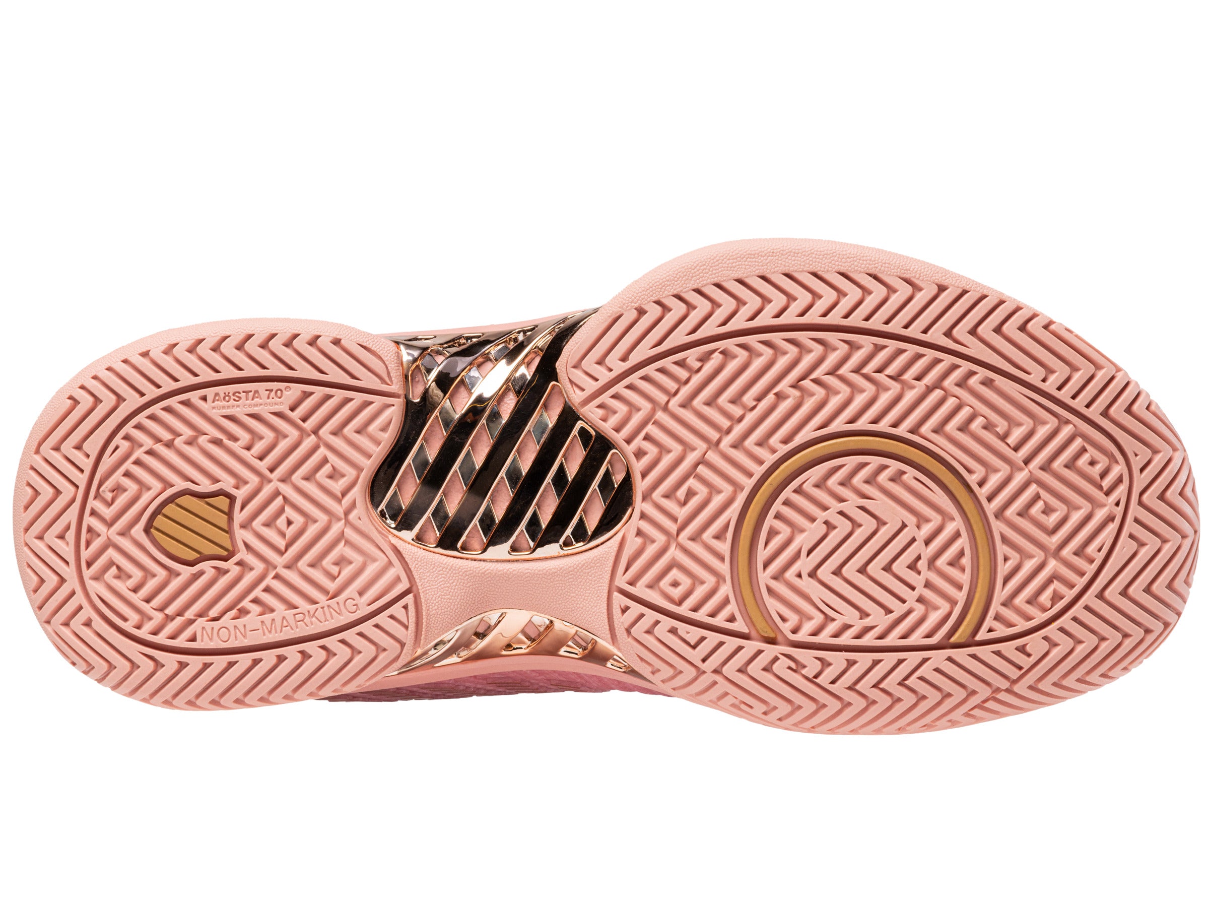 Hypercourt Express 2 Lucky in Love Tennis Shoes - Mellow Rose/Rose Gold Women's Athletic Sneakers for Court Sports & Casual Wear