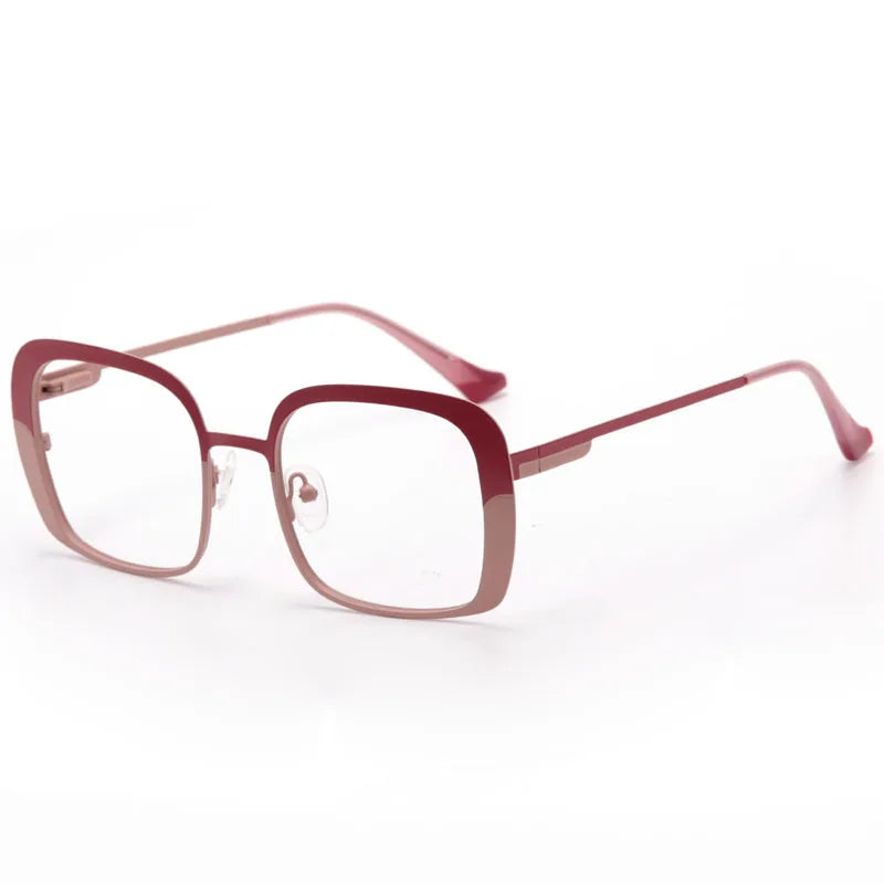Aror Women's Square Thick Rim Eyeglasses - Full Rim Alloy Frame for Women | Perfect for Reading, Working, and Fashion Accessories