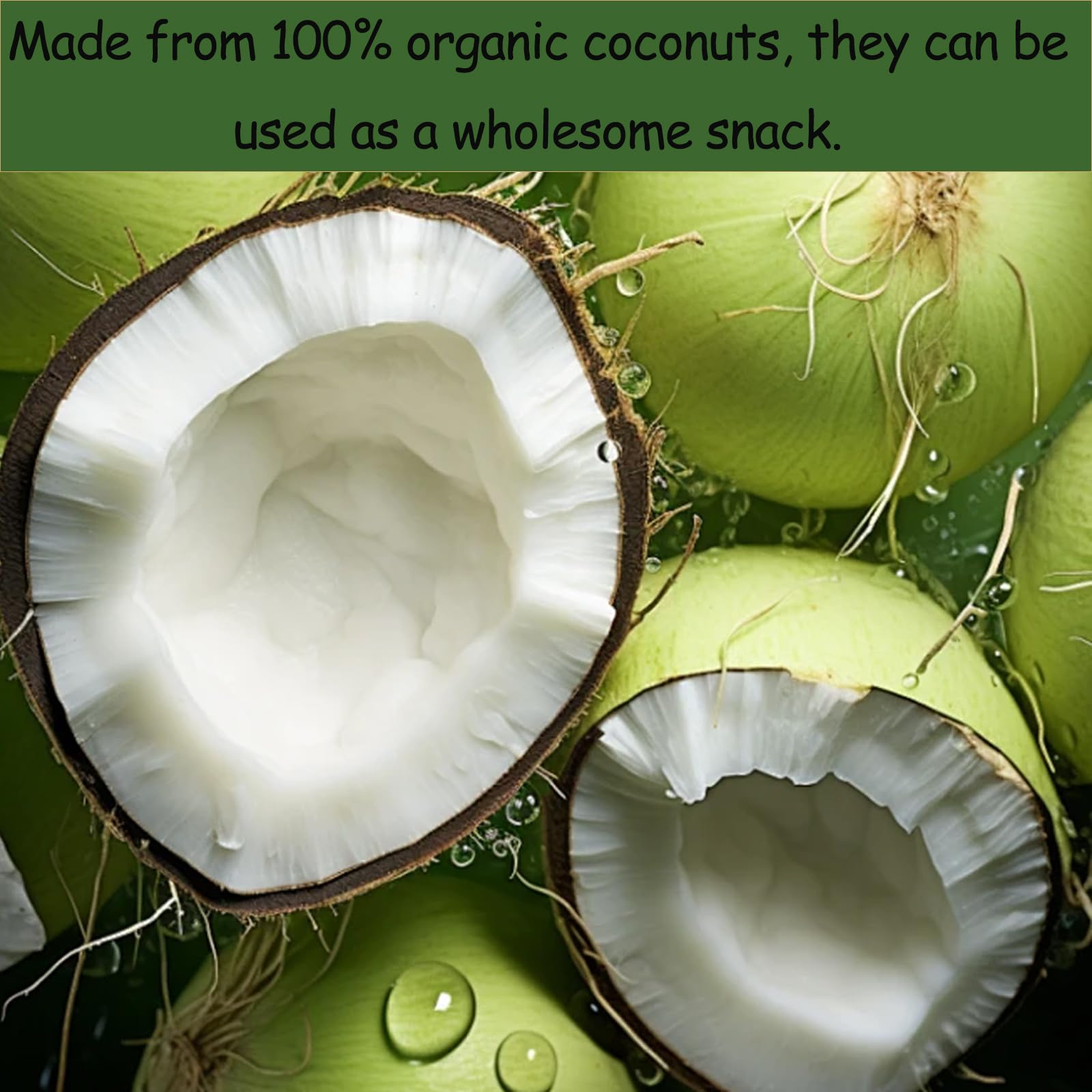 Premium Dried Coconut Chunks 10.58oz (300g) - Natural Coconut Meat Strips for Smoothies, Baking, Trail Mix & Healthy Snacks - Vegan, Gluten-Free, No Sugar Added