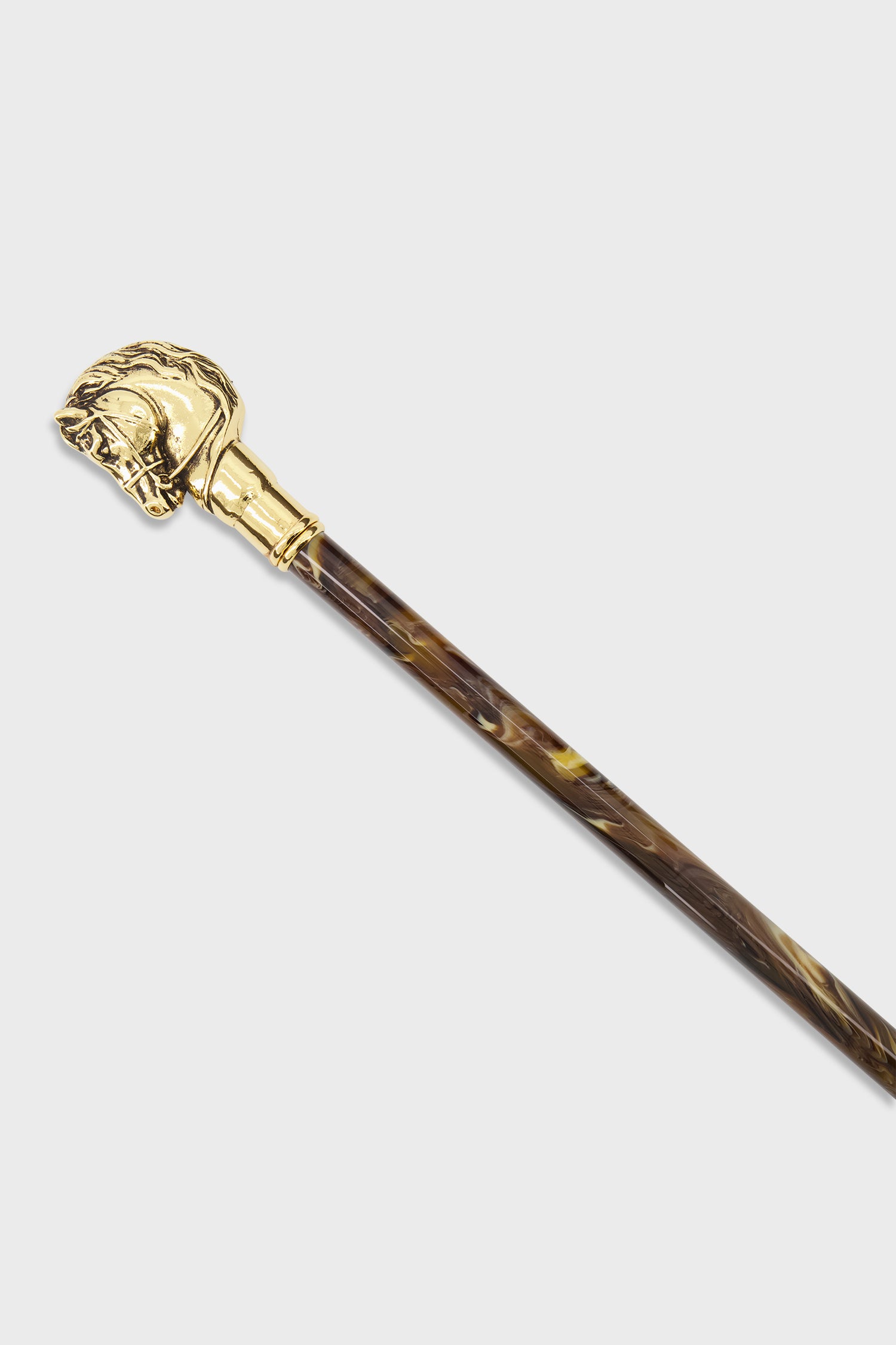 Pasotti Luxury Brown & Gold Horse Shoehorn - Elegant Shoe Horn for Men & Women - Perfect for Dress Shoes, Boots, and Formal Occasions