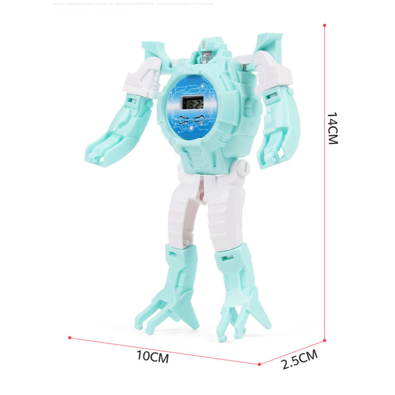 Transformers Robot Watch Toy for Kids - Electronic Transforming Wristwatch for Boys & Girls Ages 4-8 (Green) | Perfect Birthday Gift & Role Play Accessory for Pretend Play & STEM Learning