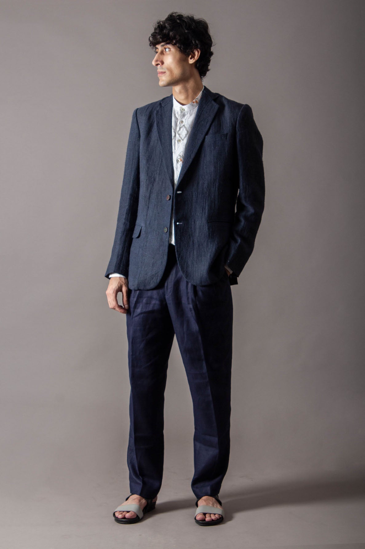 Premium Rana Blazer - Heavyweight Linen Navy Blue Blazer for Women | Business Casual & Office Wear | Perfect for Work, Meetings & Formal Events