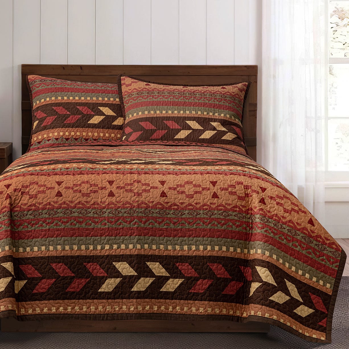 Broken Arrow Reversible Quilt Set - Soft & Durable Bedding for All Seasons - Perfect for Bedroom, Guest Room, and Dorm Decor