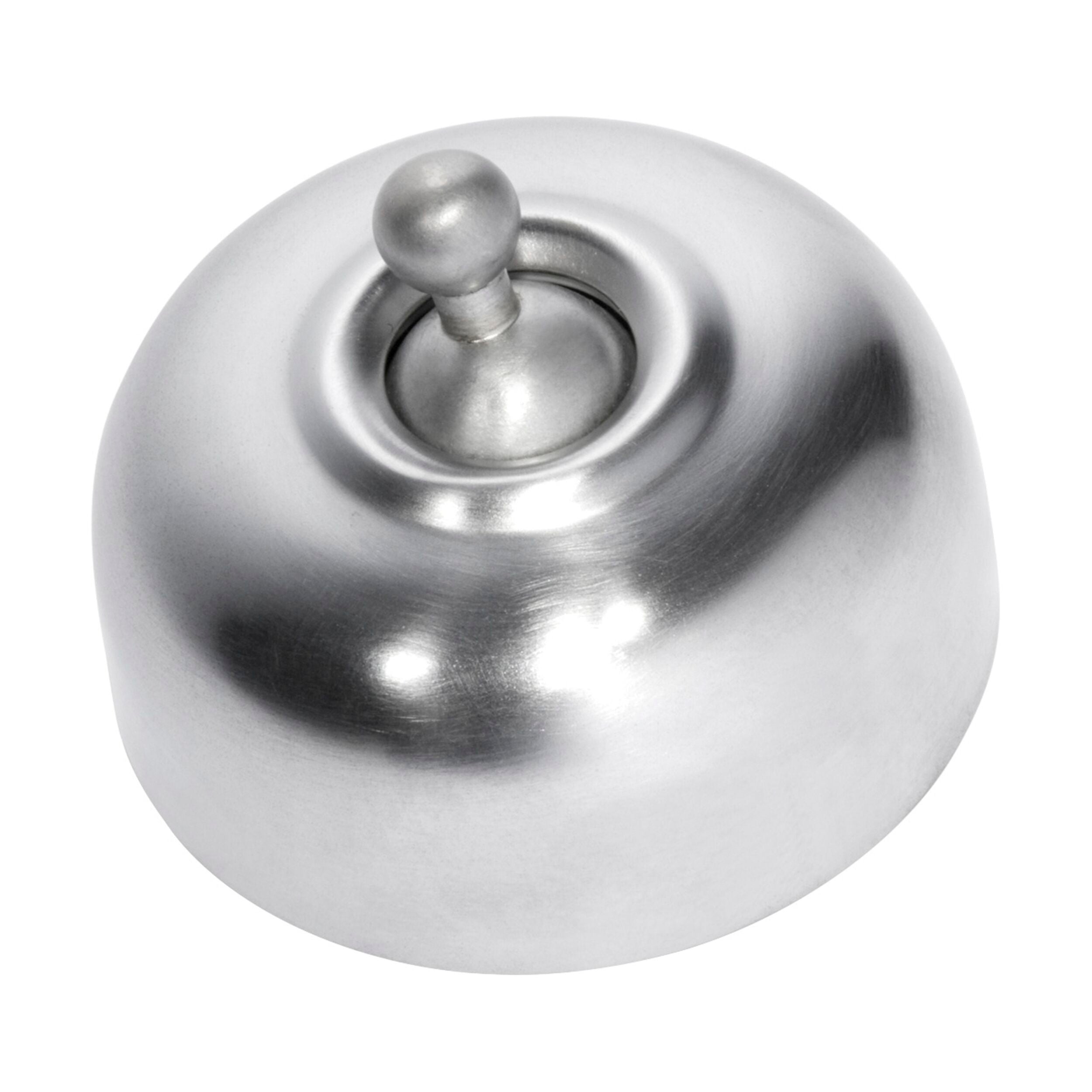 5520 Switch Traditional Satin Chrome D50xP40mm - Premium Electrical Switch for Home & Office - Perfect for Modern Interiors, Renovations, and Smart Lighting Systems