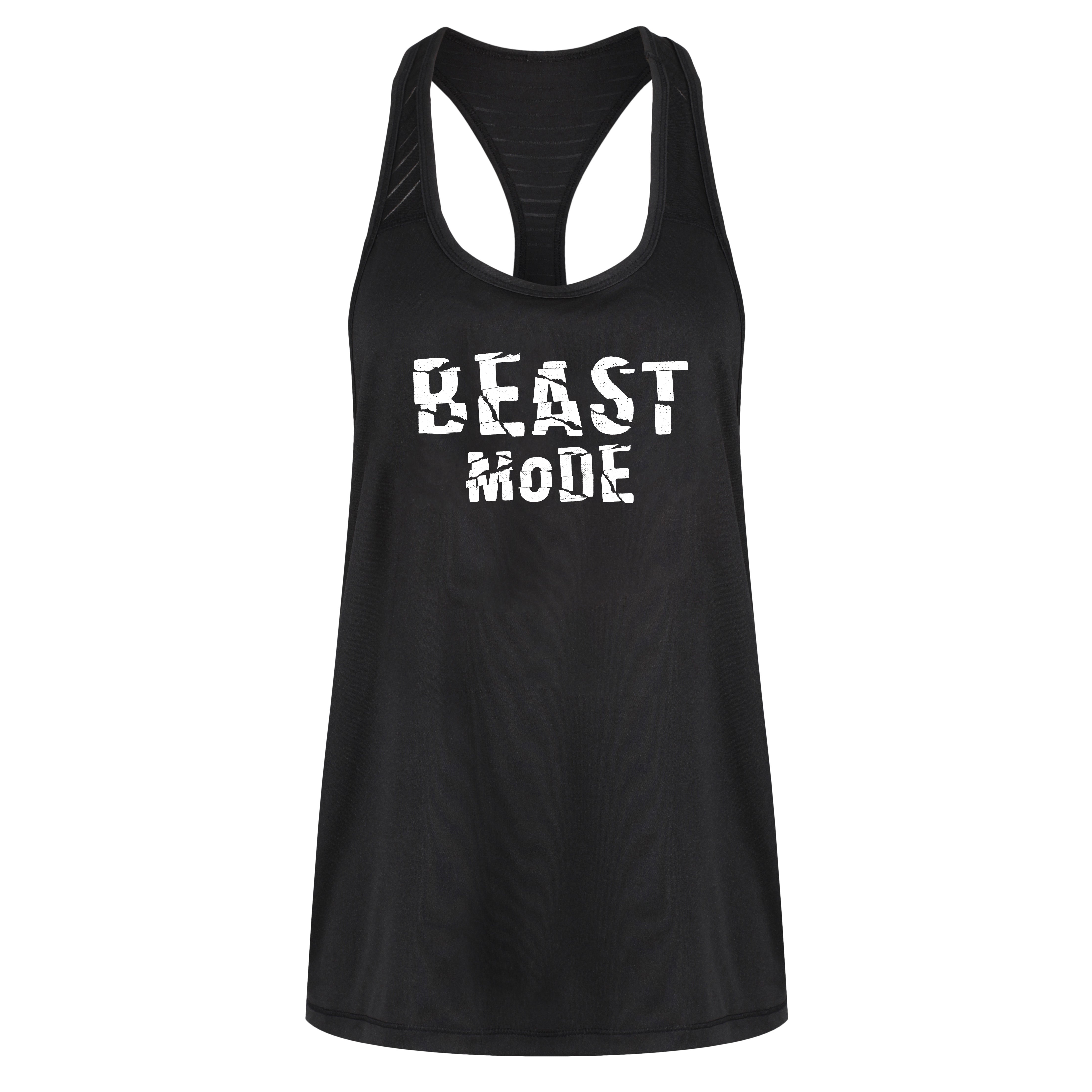Beast Mode Mesh Racerback Vest for Men - Breathable Workout Tank Top for Gym, Running & Fitness Training