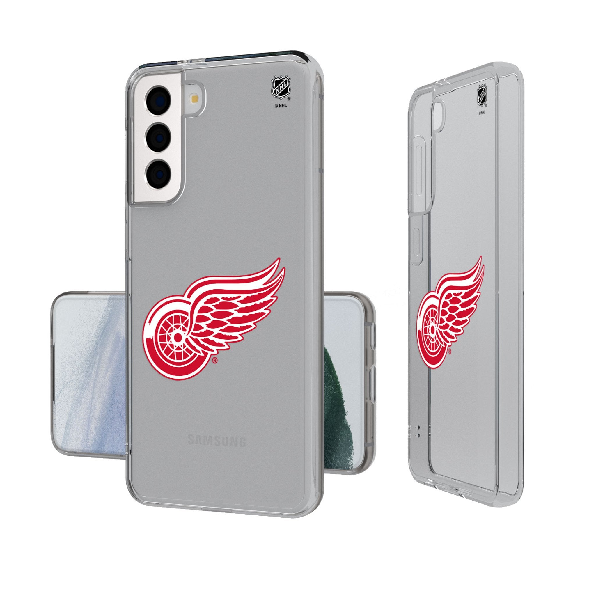 Detroit Red Wings Logo Clear Phone Case for iPhone & Samsung - Durable Protective Cover for Hockey Fans & Sports Enthusiasts - Perfect for Games, Work & Daily Use