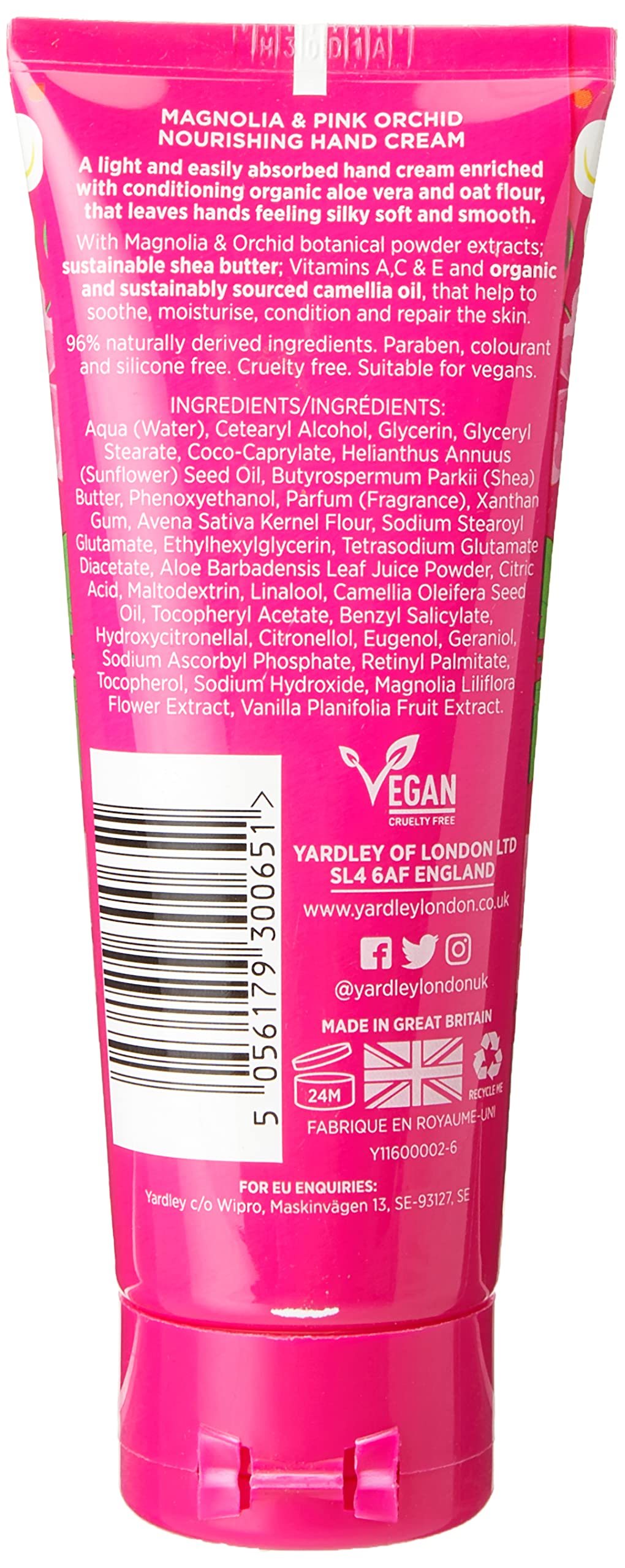 Flowerazzi Magnolia & Pink Orchid Hand Cream - Moisturizing & Nourishing for Dry Skin - Perfect for Daily Use, Travel & Gifts