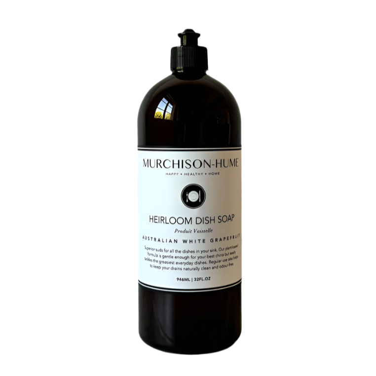 Premium Murchison Hume Dish Soap Refill - Australian White Grapefruit Scent, 32oz Eco-Friendly Plastic Bottle | Ideal for Kitchen Cleaning, Dishwashing & Sustainable Home Use
