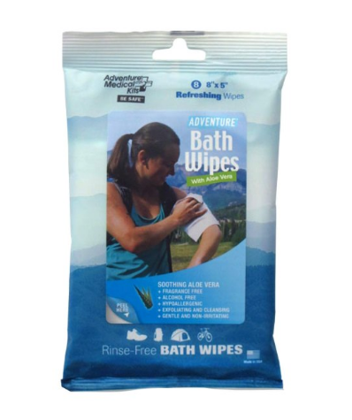 Adventure Bath Wipes for Travel - Biodegradable & Hypoallergenic Body Cleansing Wipes for Camping, Hiking & Outdoor Activities