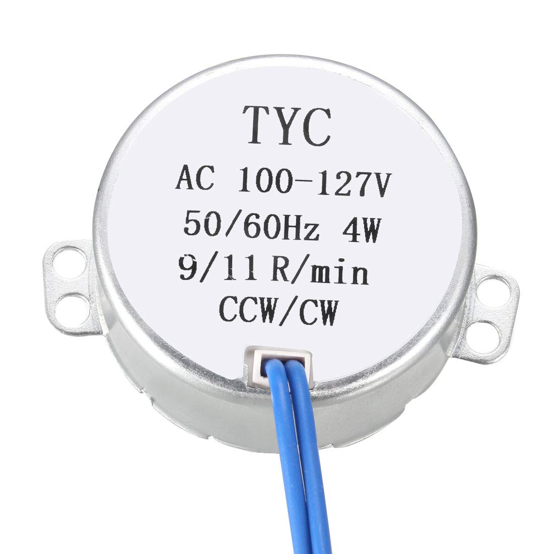 uxcell Metal Gear Synchronous Synchron Motor AC 100-127V 9-11RPM 50-60Hz CCW/CW 4W for Microwave Oven Replacement - Perfect for DIY Repair, Kitchen Appliances, and Home Improvement Projects