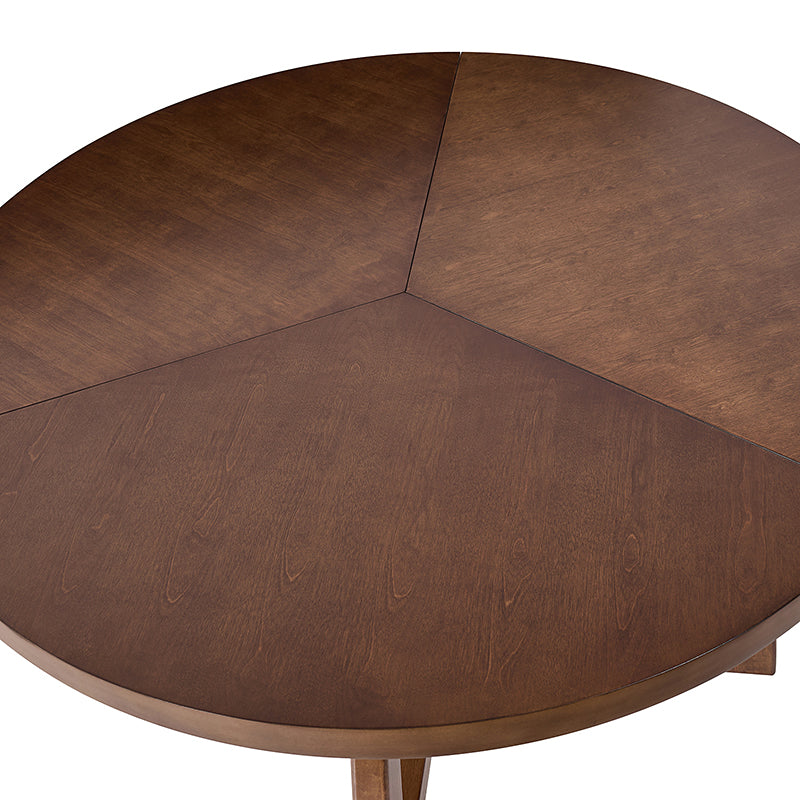 Sherry 54 Inch Solid Wood Round Dining Table - Rustic Farmhouse Style for Kitchen, Dining Room & Outdoor Patio