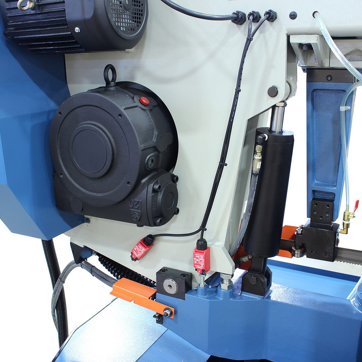 Baileigh Industrial BA9 1001389 Semi-Automatic Dual Mitering Horizontal Band Saw BS-24SA-DM - Perfect for Metal Fabrication and Woodworking Projects