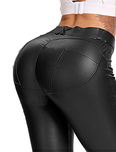 #1 Pocket Leather Legging-black