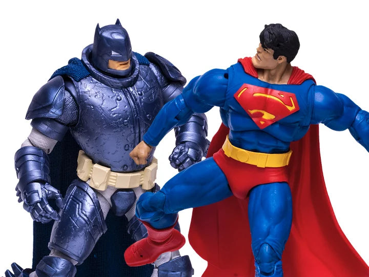 Batman vs Superman: The Dark Knight Returns DC Multiverse Action Figure 2-Pack | Armored Batman & Superman Collectible Set for Display & DC Comics Fans