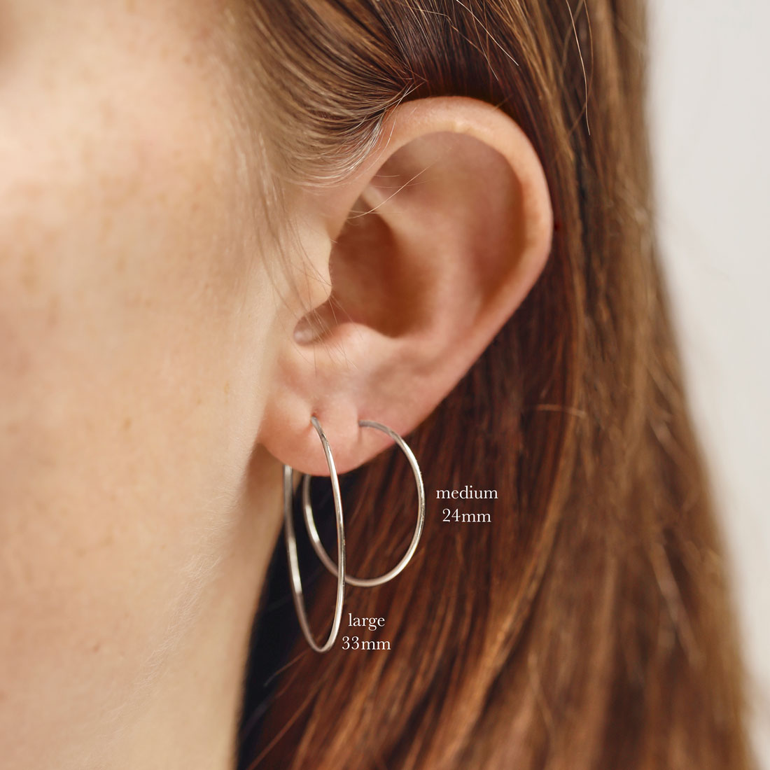 Large Hoop Sleeper Earrings for Women - 14K Gold Plated Dangle Earrings for Everyday Wear | Perfect for Parties, Weddings & Casual Outfits